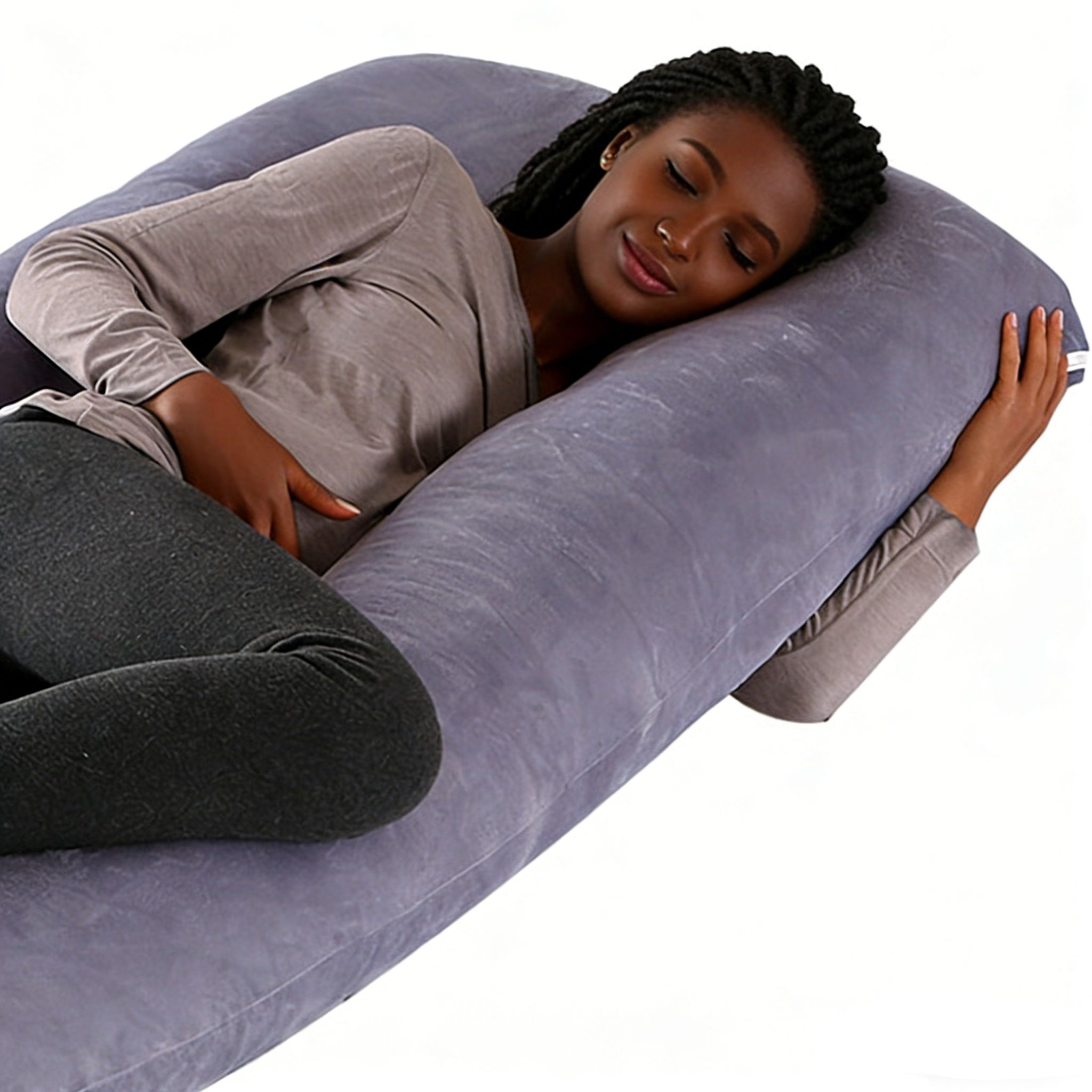 U-Shaped Maternity Pillow Waist Support Multifunctional Side Sleep Pillow Removable Washable Nursing Pillow