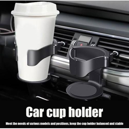 CAR CUP HOLDER / AIR VENT DRINK CUP HOLDER 1PC / BLACK COLOR