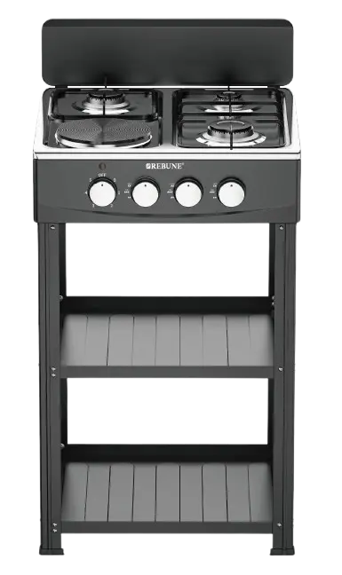 REBUNE 3 GAS + 1 ELECTRIC BURNER STANDING GAS STOVE