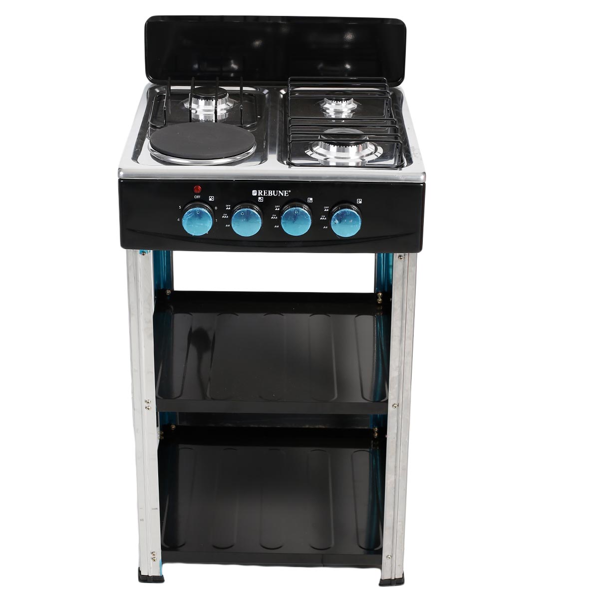 REBUNE 3 GAS + 1 ELECTRIC BURNER STANDING GAS STOVE