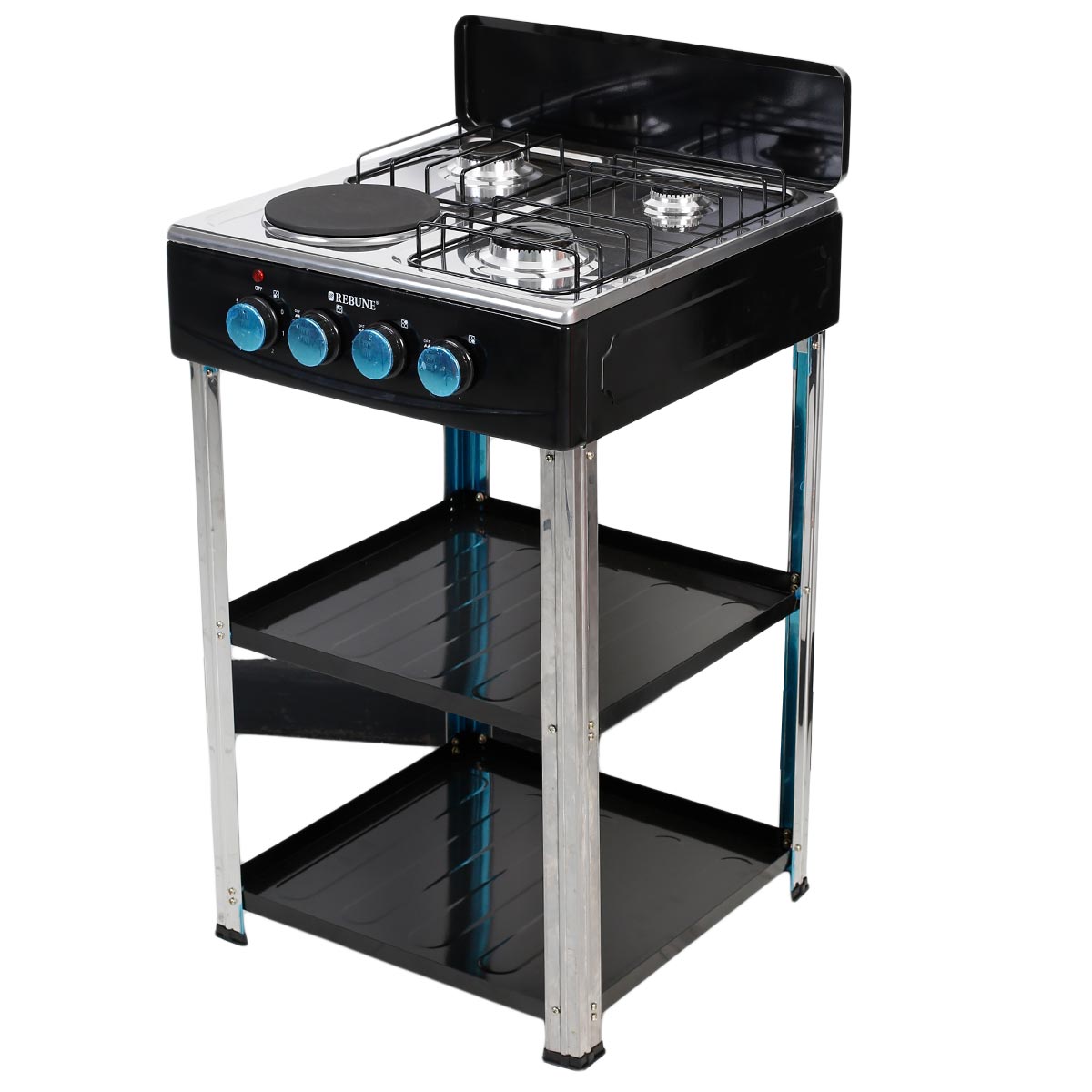 REBUNE 3 GAS + 1 ELECTRIC BURNER STANDING GAS STOVE