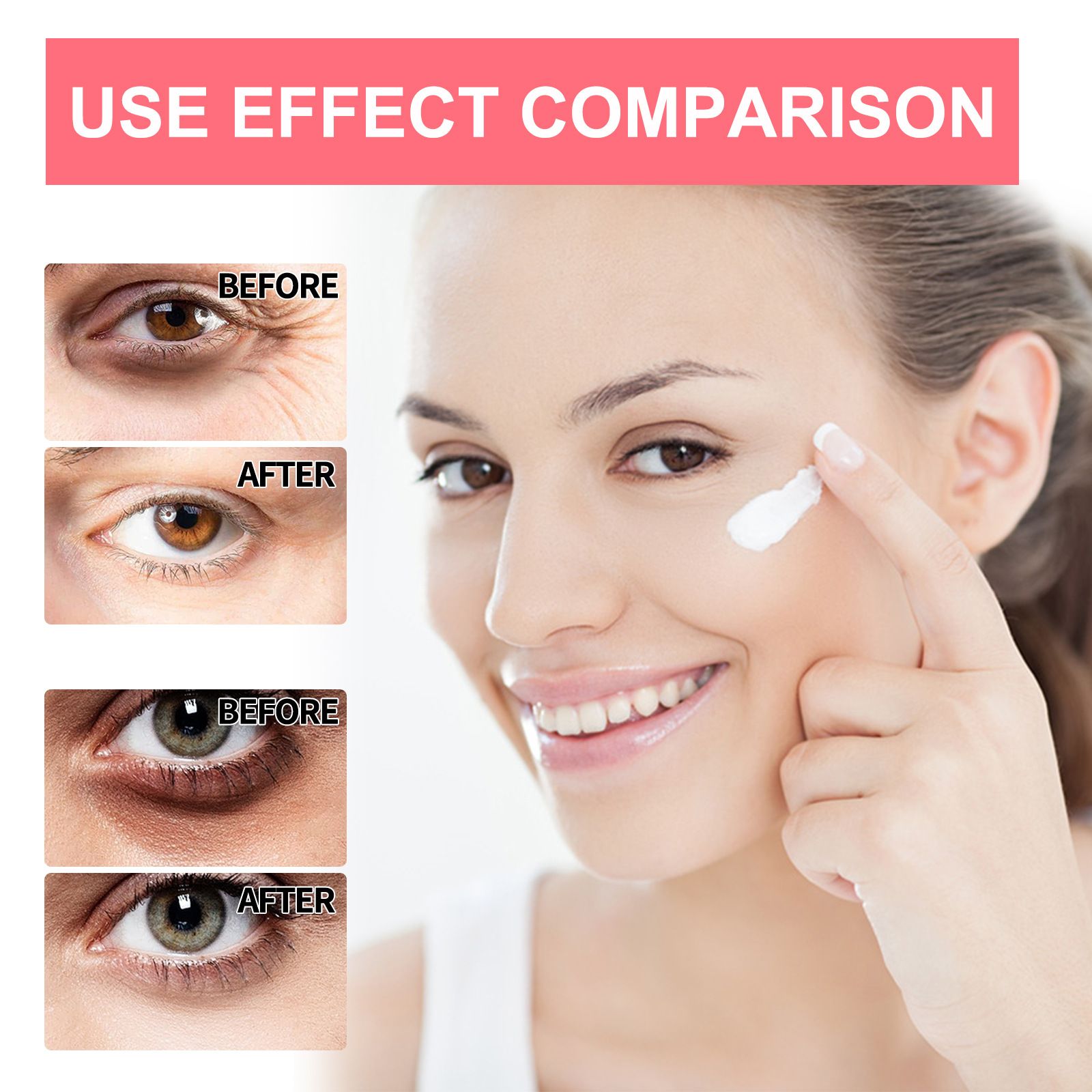 EELHOE Eye Care Cream Moisturizes Eye Area Skin, Softens, Locks in Moisture, Gentle and Transparent, Daily Care Eye Cream