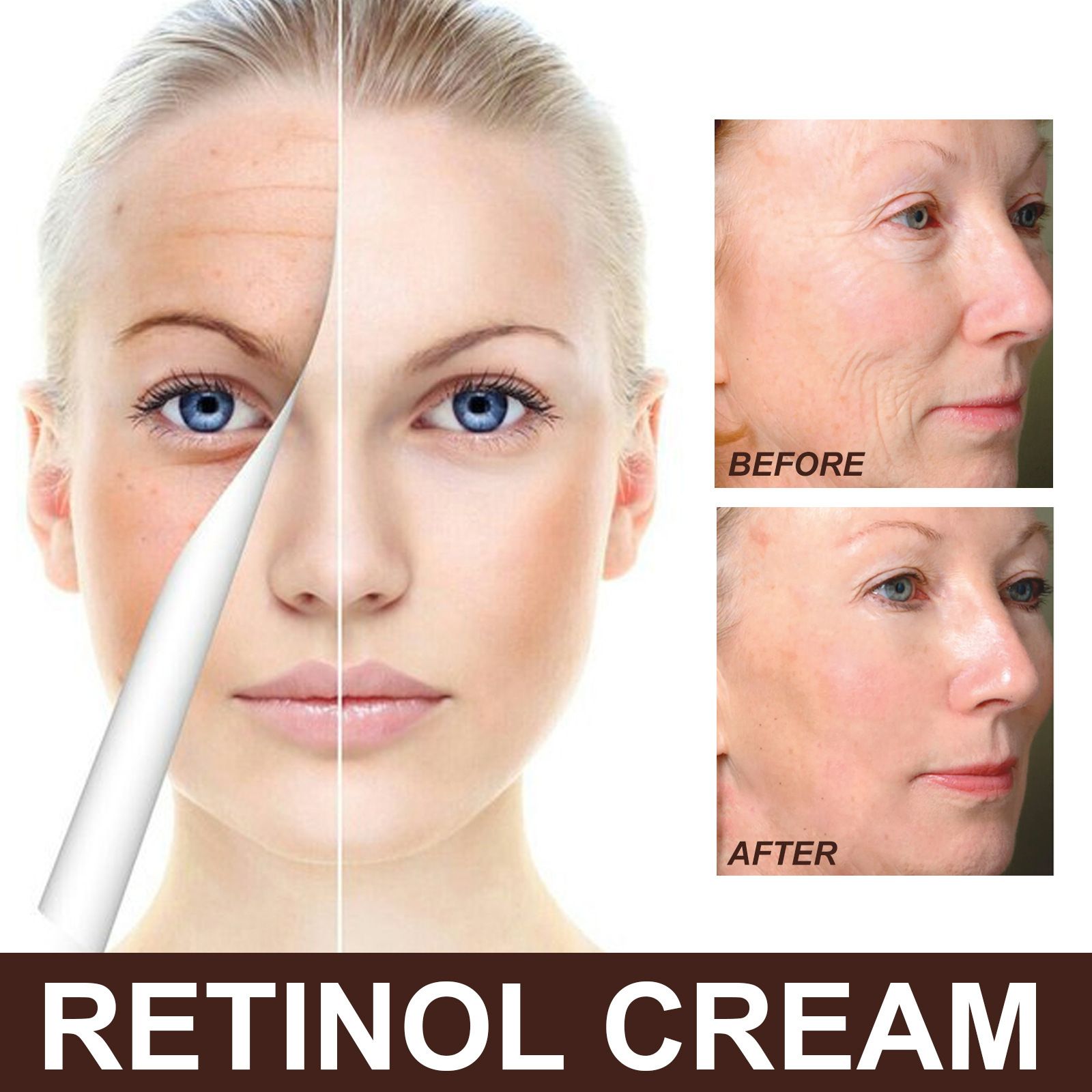 EELHOE Retinol Face Cream Moisturizes and Hydrates Facial Skin, Daily Care, Gentle Application, Skin-Softening Cream