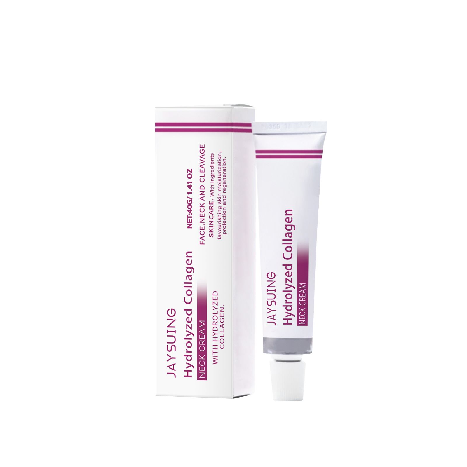 Jaysuing Hydrolyzed Collagen Neck Cream Gentle Care for Neck Skin, Moisturizing, Refreshing and Nourishing Massage Cream