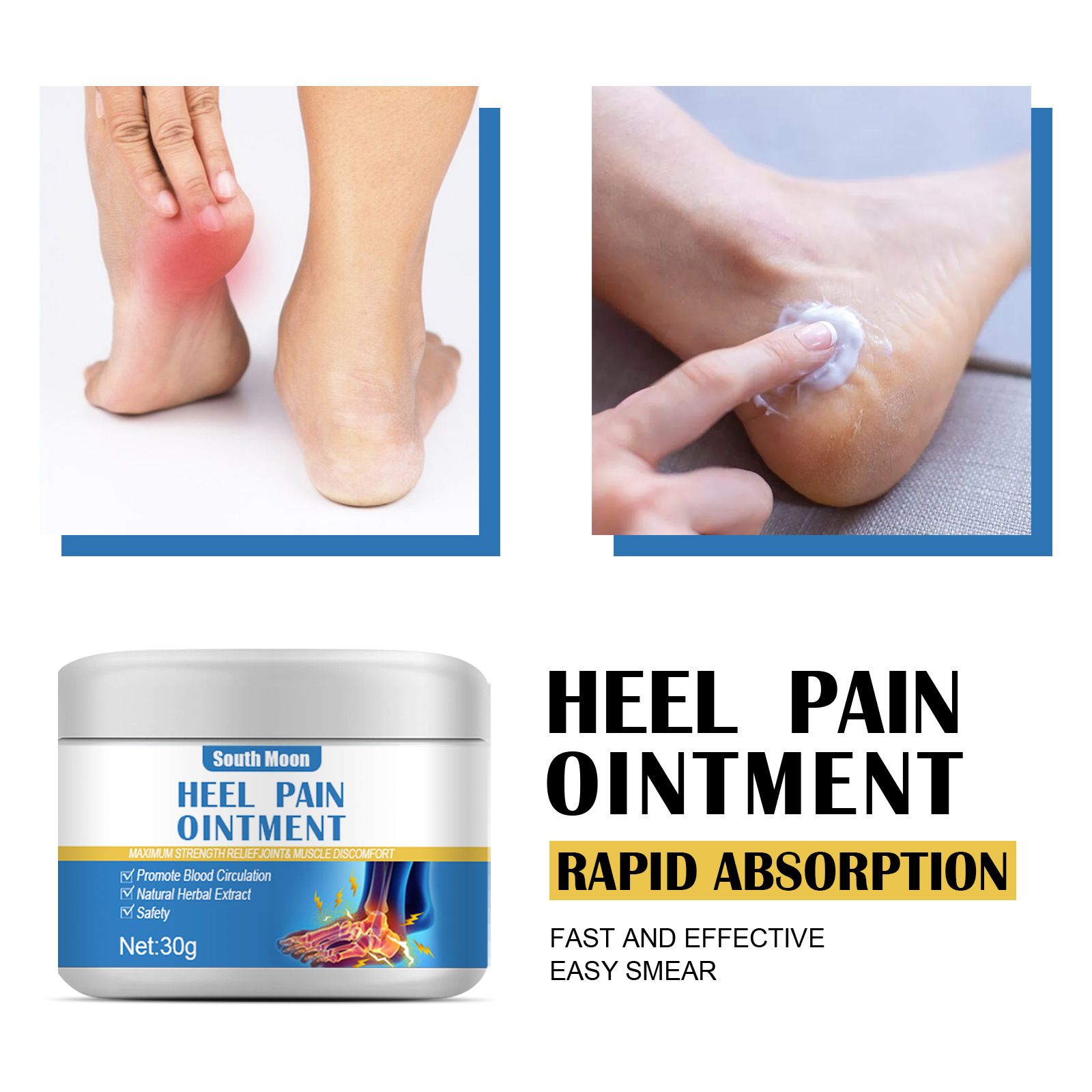 South Moon Heel Care Cream Joint Toe Heel Moisturizing Topical Skin Massage Care Cream