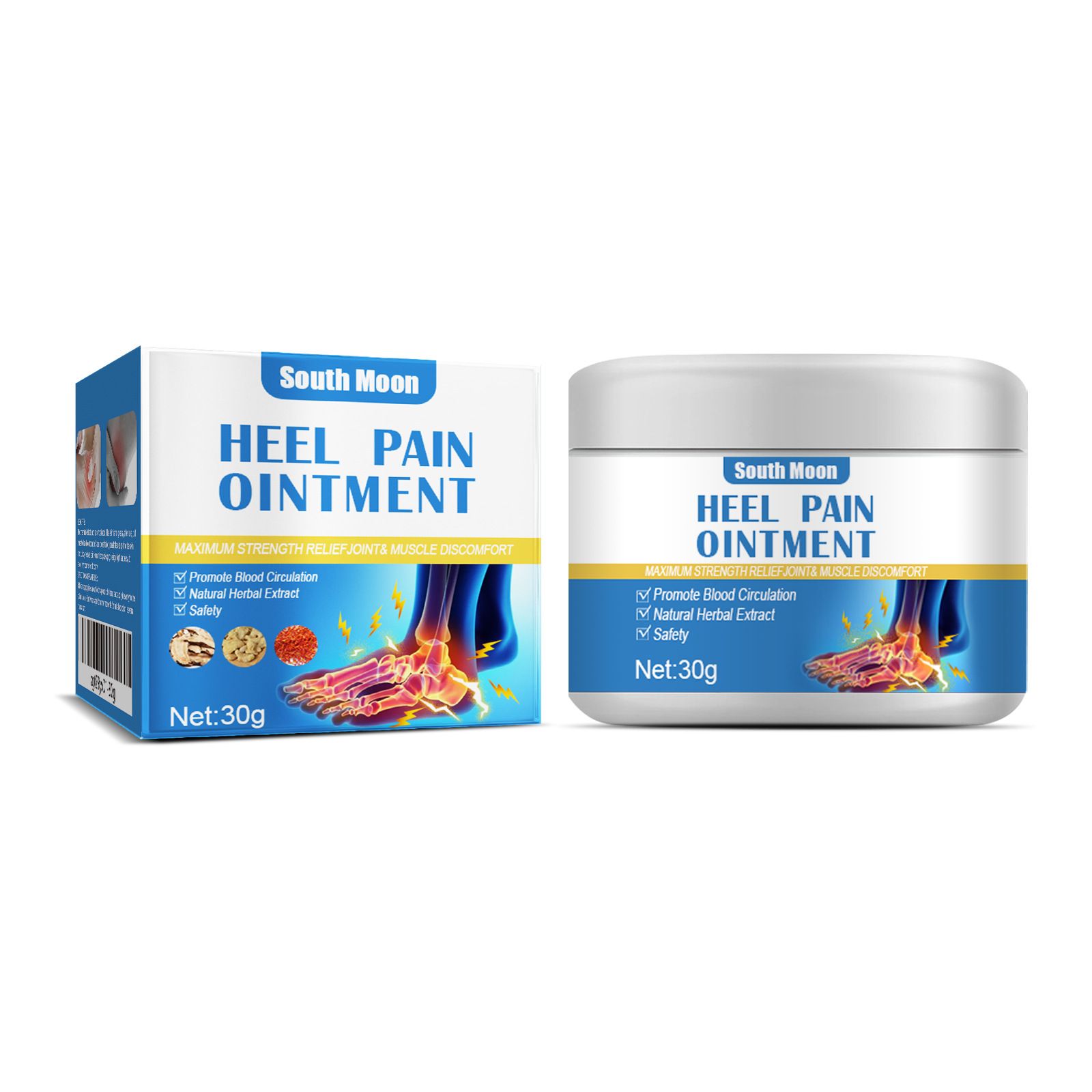 South Moon Heel Care Cream Joint Toe Heel Moisturizing Topical Skin Massage Care Cream