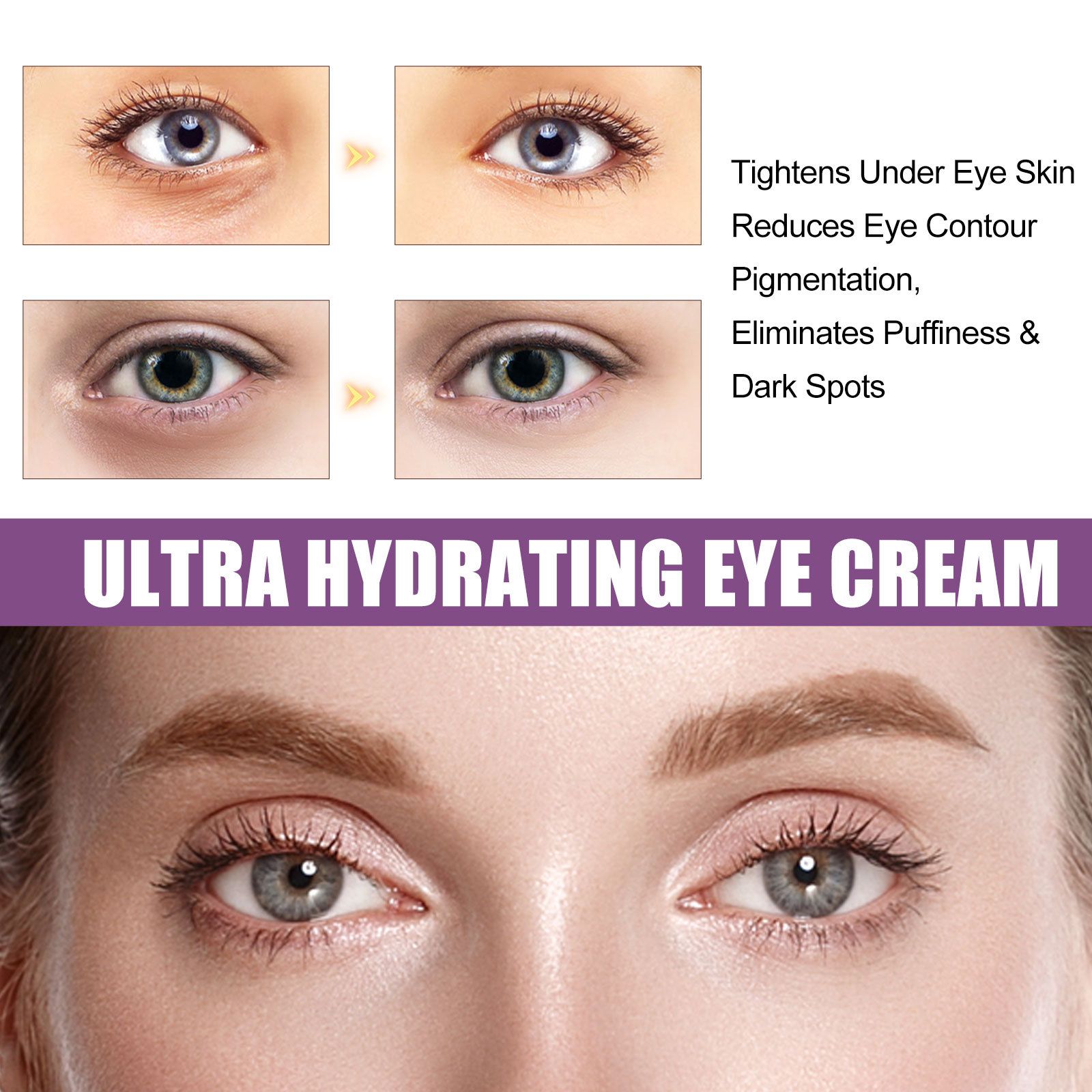 EELHOE Moisturizing Eye Cream Gentle Care for the Eyes, Dark Circles, Puffiness, Dry Lines, Moist, Soft, and Elastic Eye Cream