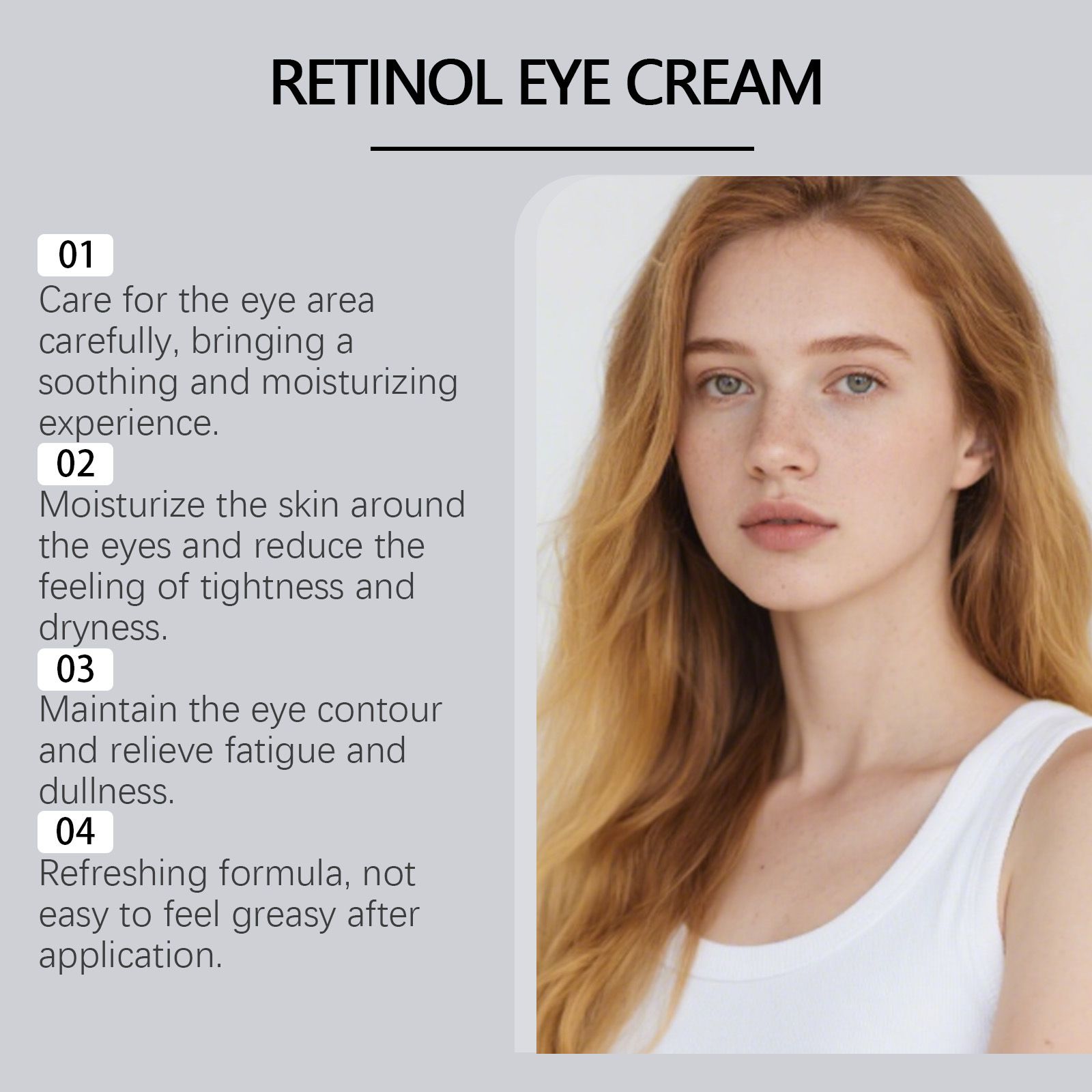 VIARELINE Retinol Eye Cream Gentle care for the eye area, moisturizing and nourishing, daily application eye cream