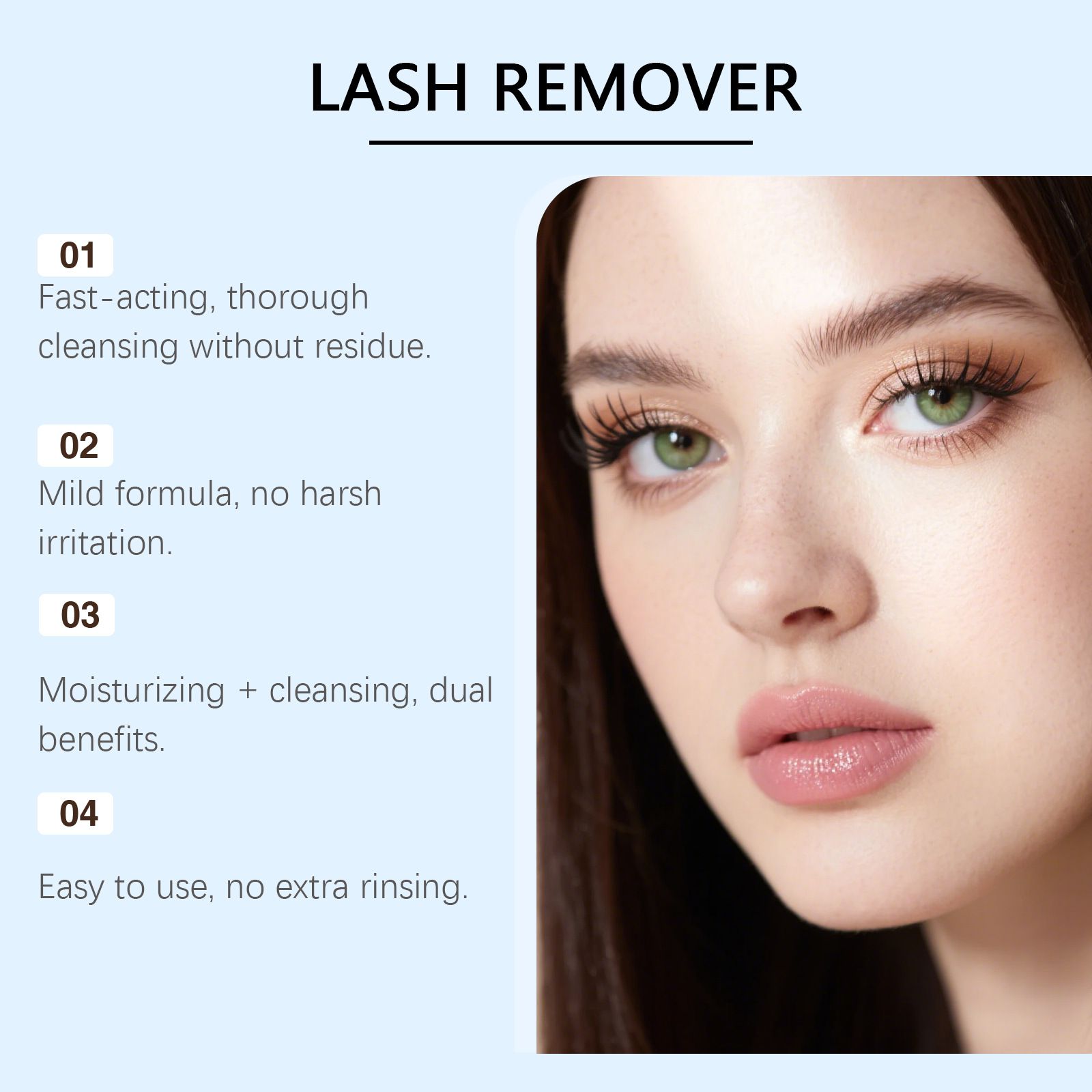 Zephoco Eyelash Makeup Remover Gently Cleanses Eyelash Adhesive Refreshing, Convenient, Easy to Rinse Makeup Remover view 3