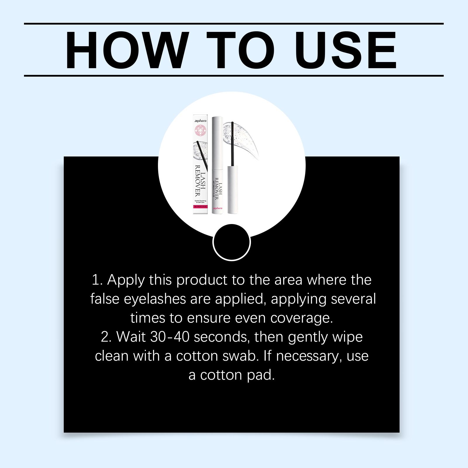 Zephoco Eyelash Makeup Remover Gently Cleanses Eyelash Adhesive Refreshing, Convenient, Easy to Rinse Makeup Remover view 6