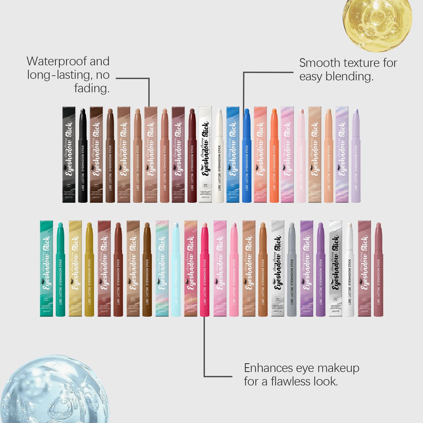 Eye shadow stick series with makeup is natural, silky, smooth, convenient, and easy to use for daily appointments. eye shadow stick is easy to use