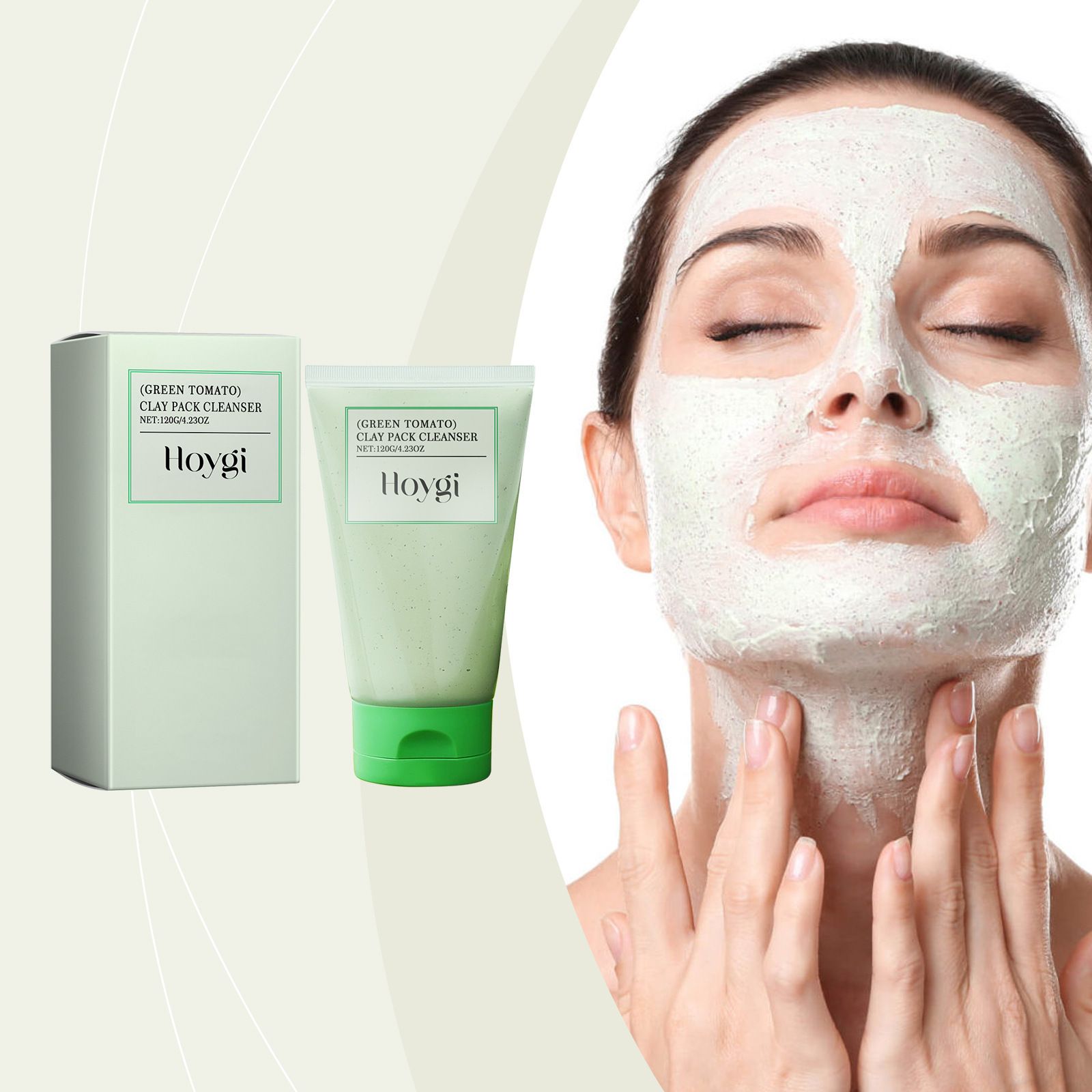 HOYGI Green Tomato Cleansing Face Wash Moisturizes and Softens Skin, Gently Cleanses Oil and Dirt