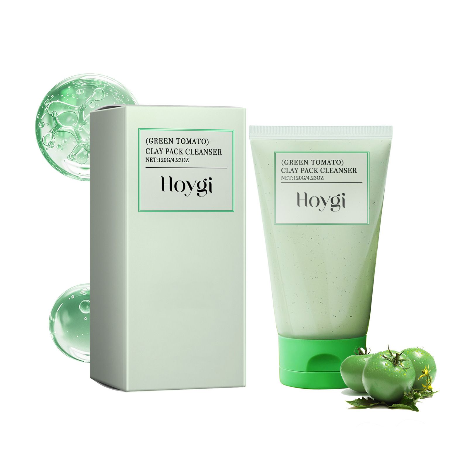 HOYGI Green Tomato Cleansing Face Wash Moisturizes and Softens Skin, Gently Cleanses Oil and Dirt
