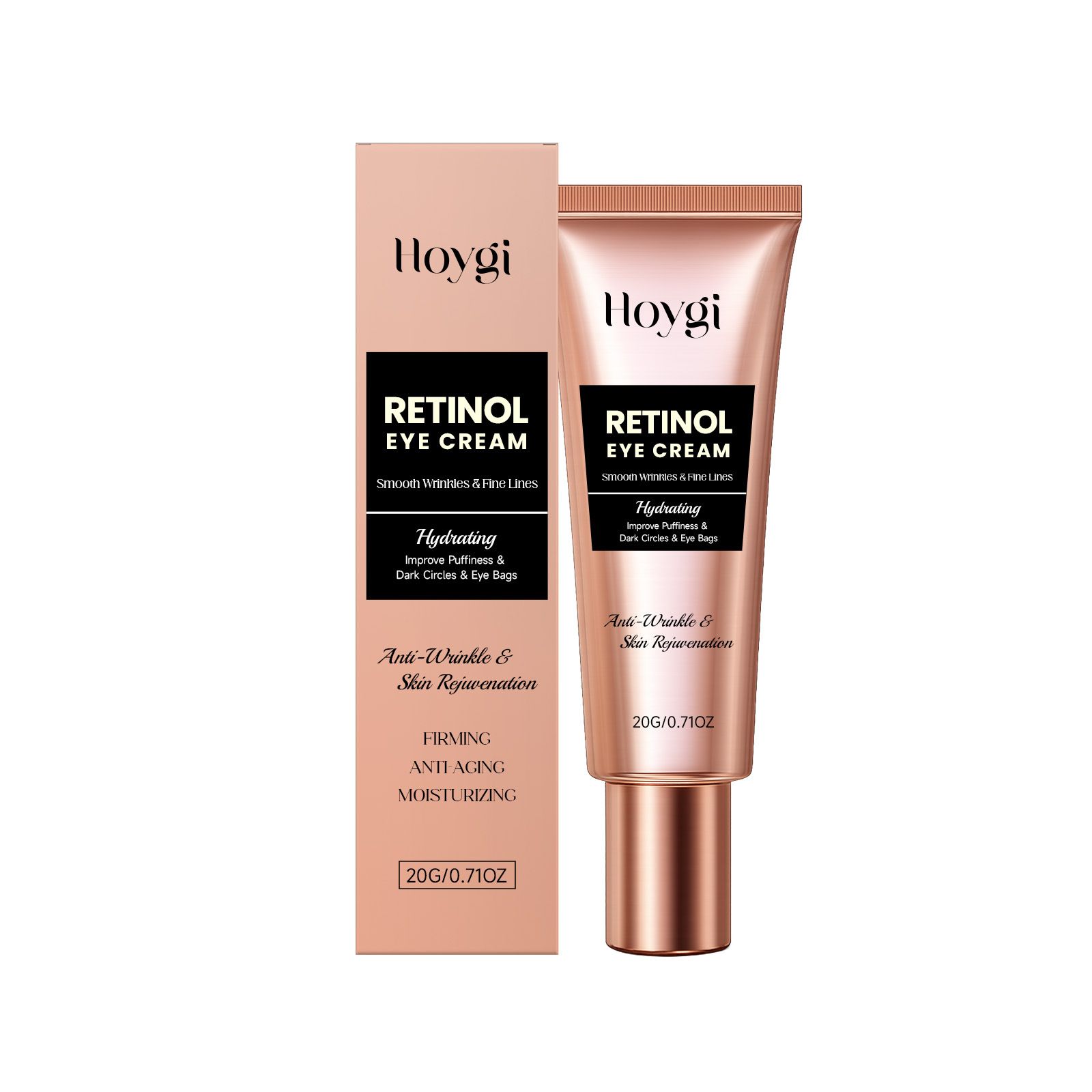 HOYGI Retinol Soothing Eye Cream Gentle and Brightening, Hydrating and Softening Eye Area Skin, Moisturizing Care Eye Cream