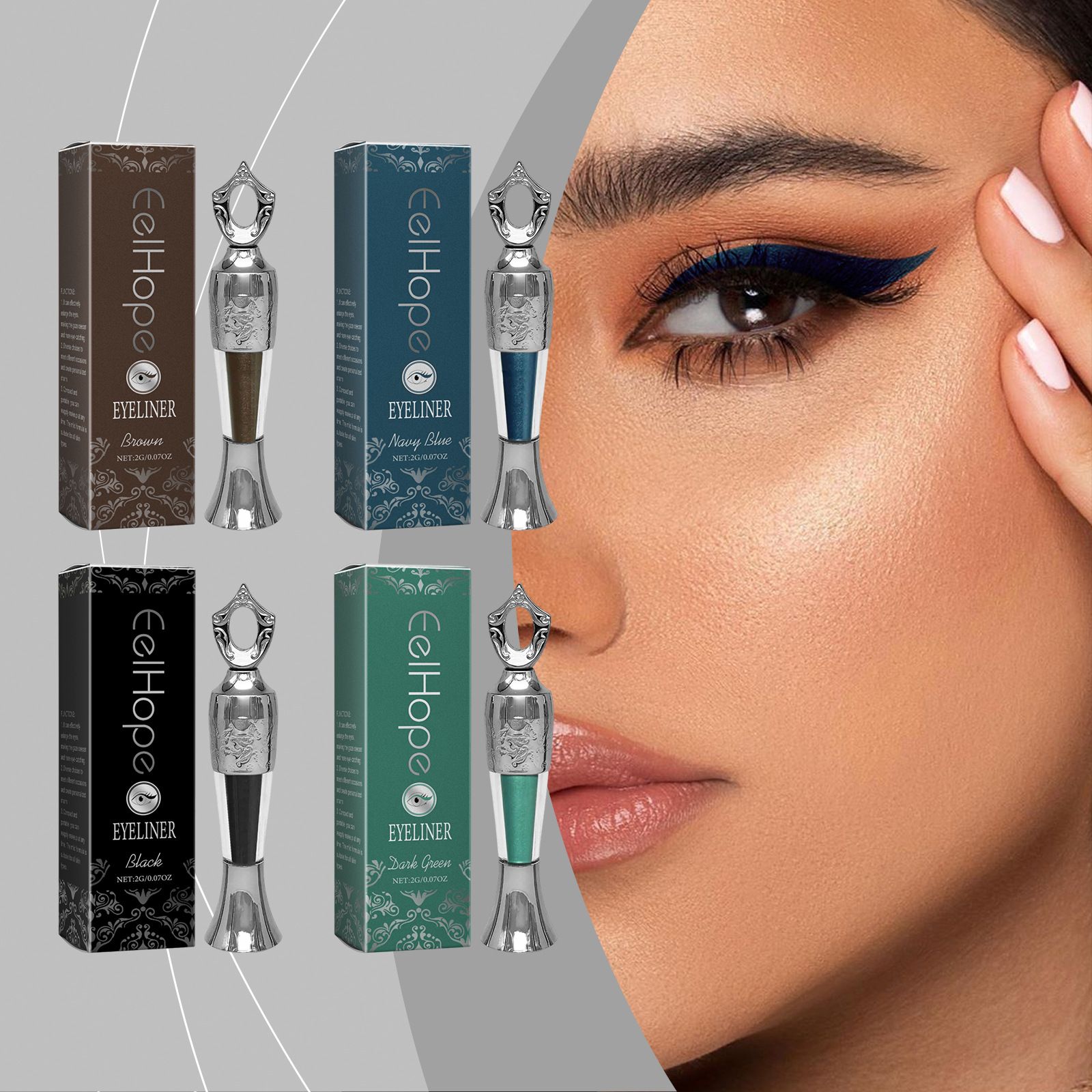 EELHOPE eyeliner pencil, smooth and silky, easy to draw, even and bright, long-lasting, soft and comfortable, delicate, quick-drying eye makeup