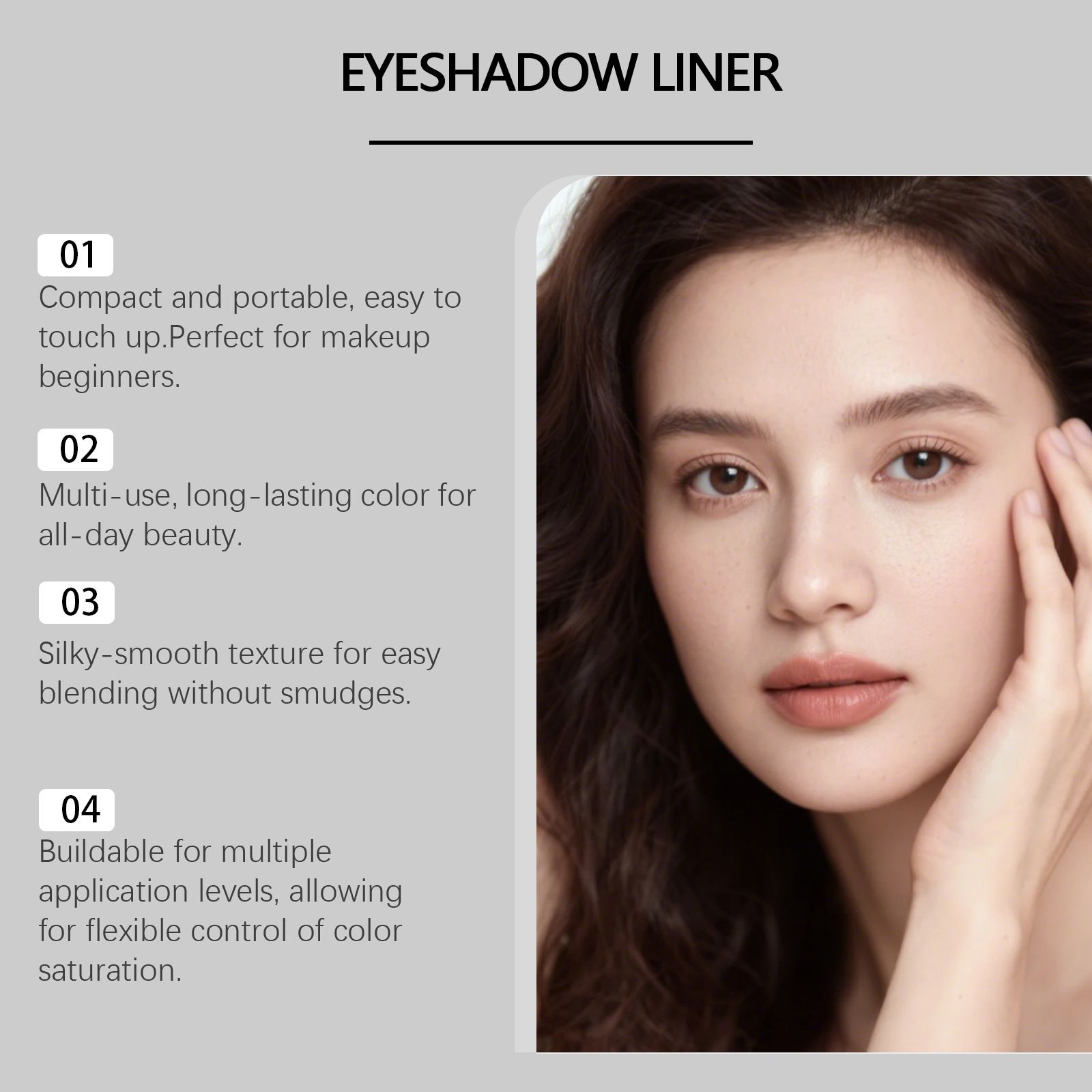 zephoco dual-purpose eyeliner pencil, lightweight and silky smooth, perfectly outlines and defines the eye makeup, with excellent color rendering and easy-to-use eyeliner pencil view 2