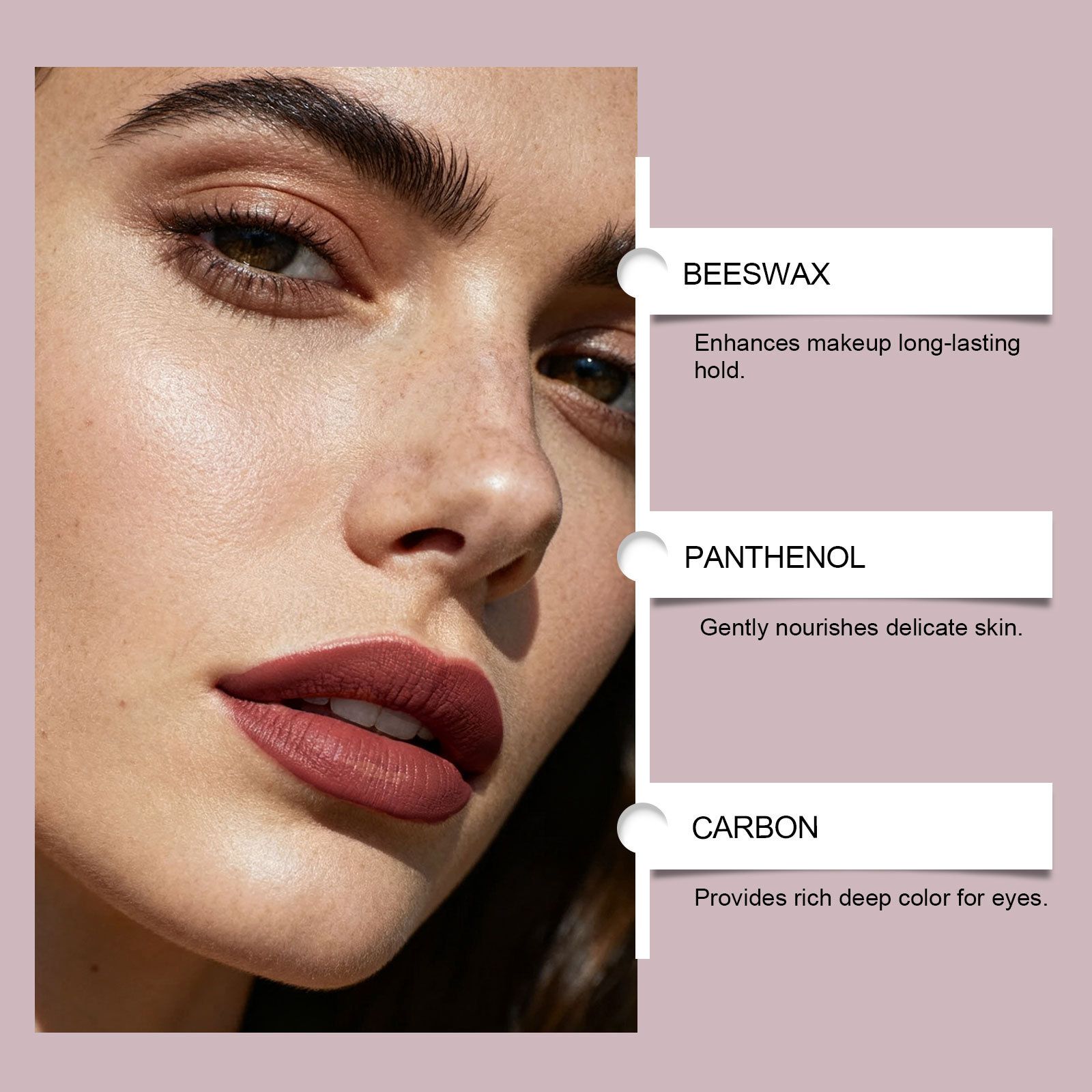 zephoco black honey eye and lip classic set, moisturizing and glossy lipstick, eyelash curling beauty makeup tool