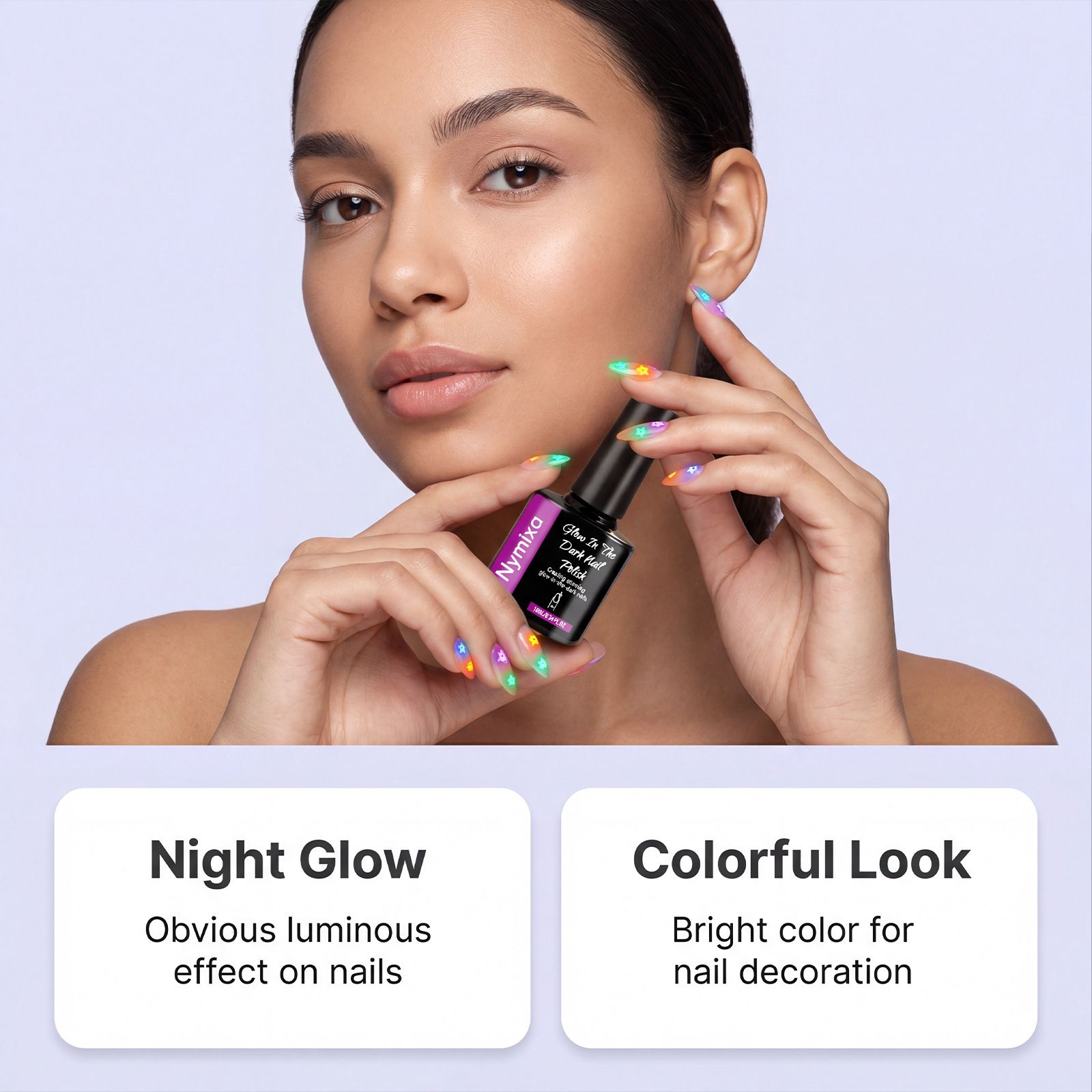Nymixa Luminous Nail Polish Daily Party Nail Decor Convenient Glow-in-the-Dark Nail Polish view 4