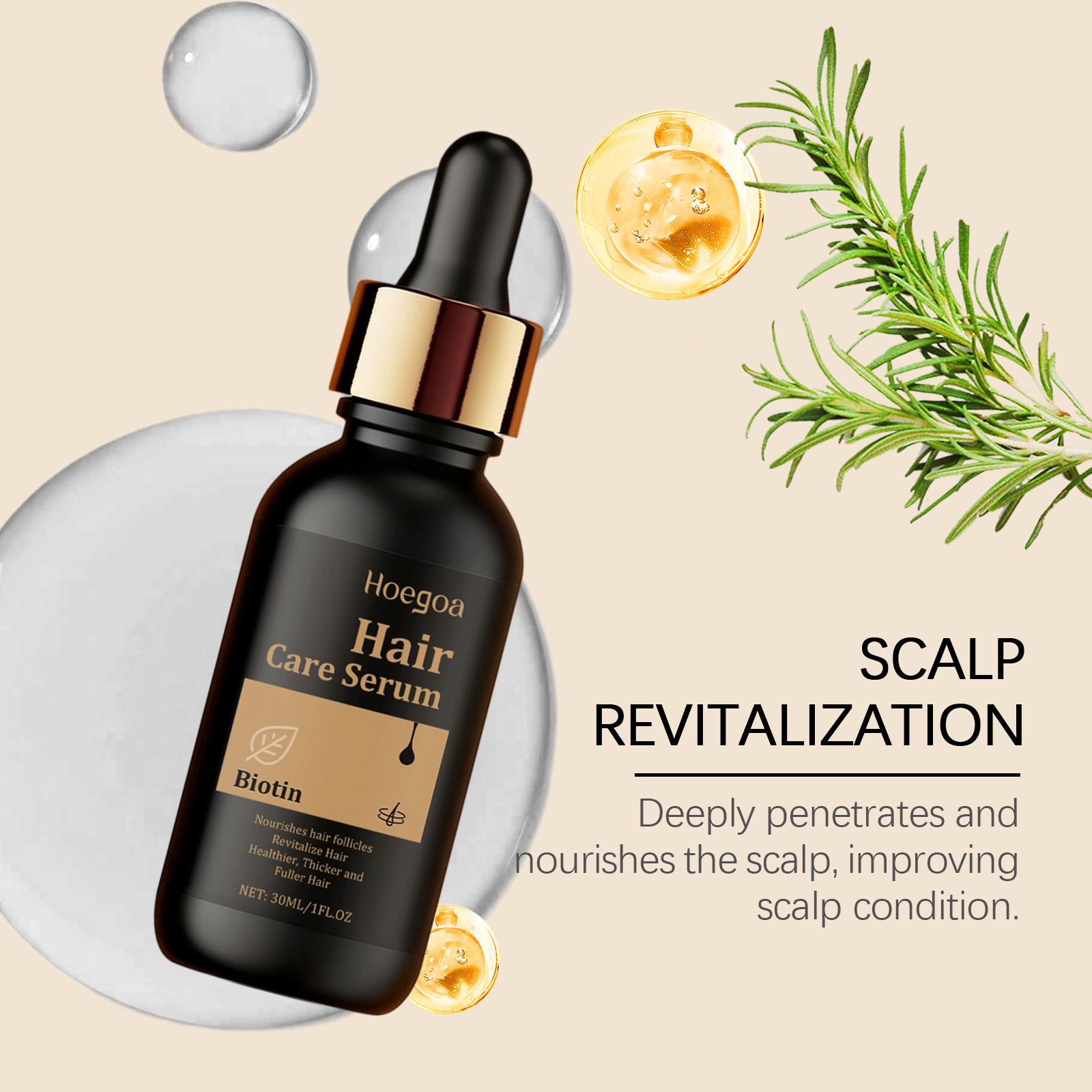 HOEGOA Hair Essence Lotion nourishes, moisturizes, and smoothes hair, providing lightweight daily hair care