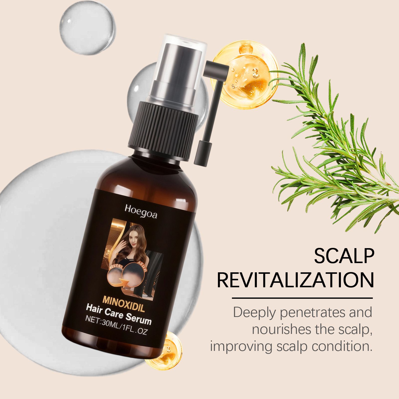 HOEGOA Herbal Hair Essence Conditioner Gentle Care Rich Hair Silk Daily Care Essence