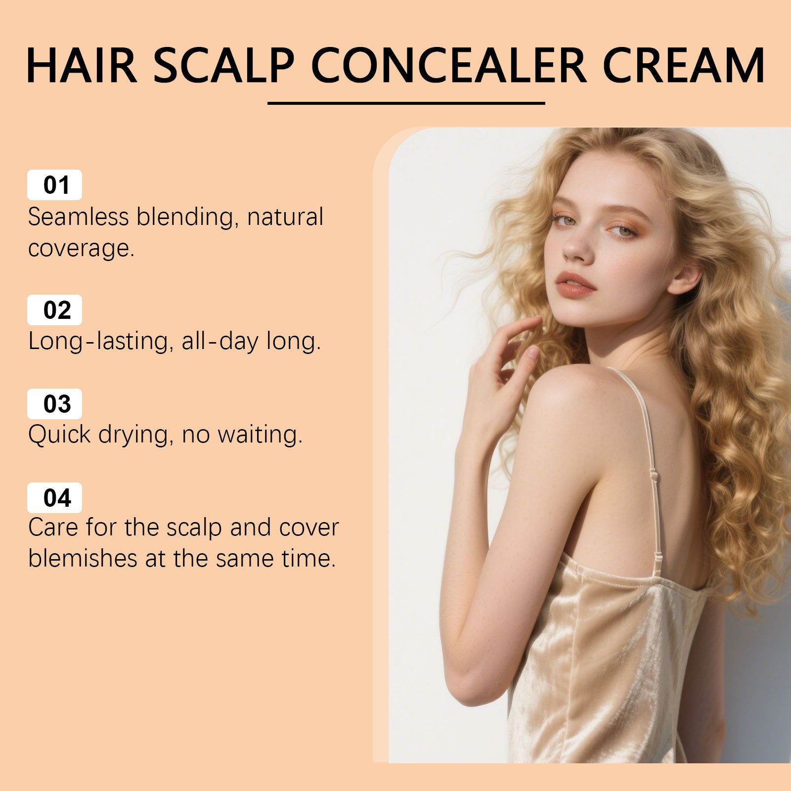 HOEGOA Styling Cream - High Crown Coverage, Lightweight, Fluffy, Daily Hair Styling Cream