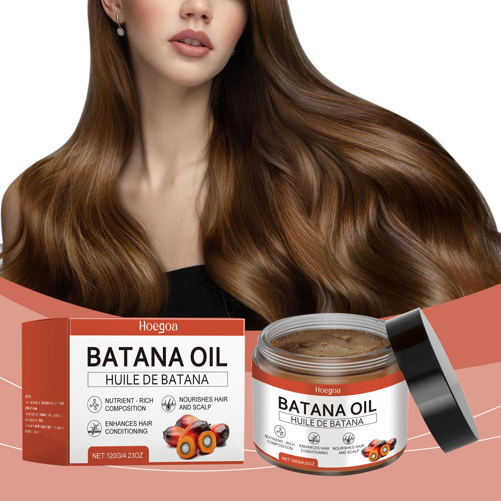 HOEGOA Bata Na Hair Care Balm: Gentle nourishing, improves texture, enhances shine, nourishes scalp, soothes and moisturizes