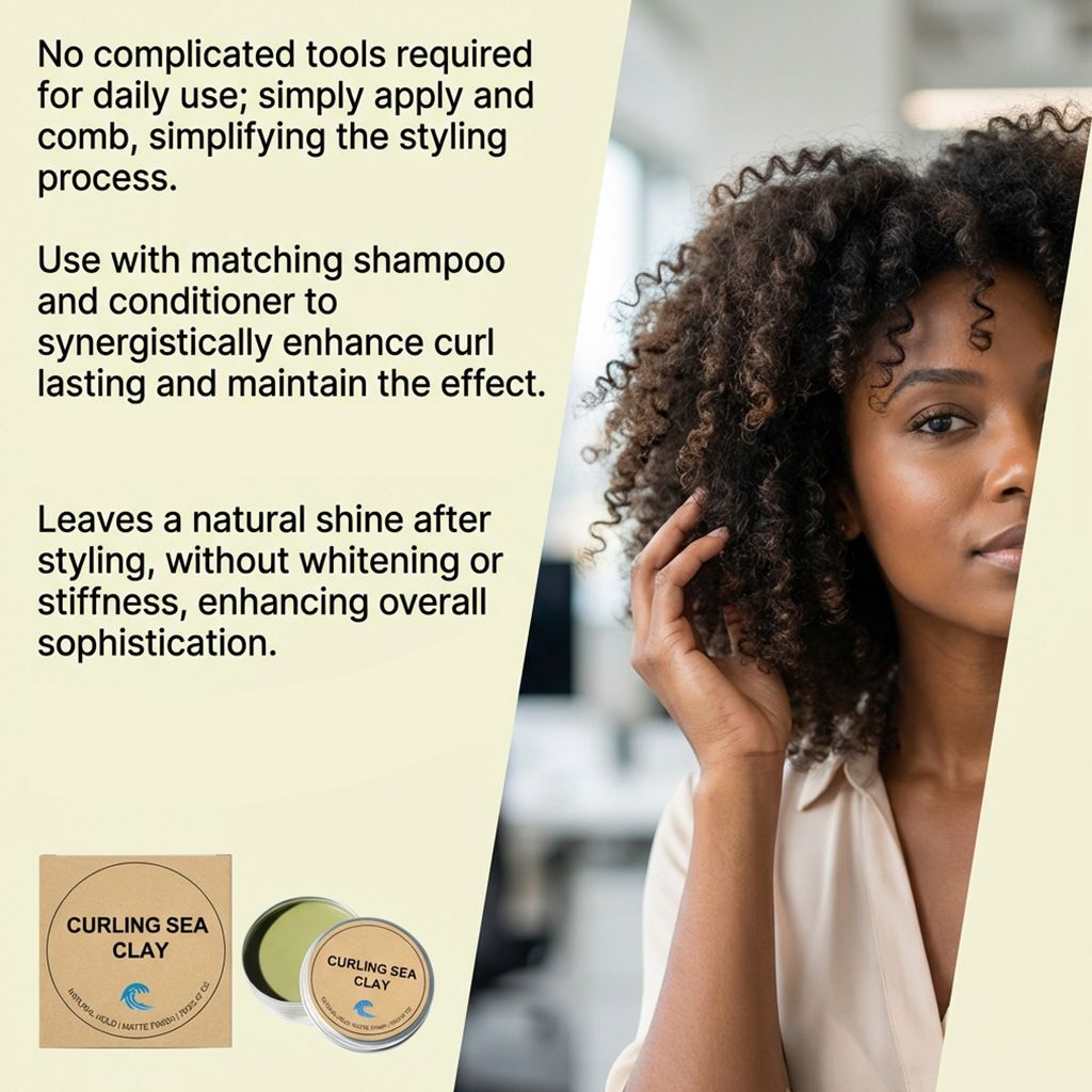 Curling styling hair clay, creating natural styling, fluffy and lightweight, daily care styling cream for curly hair