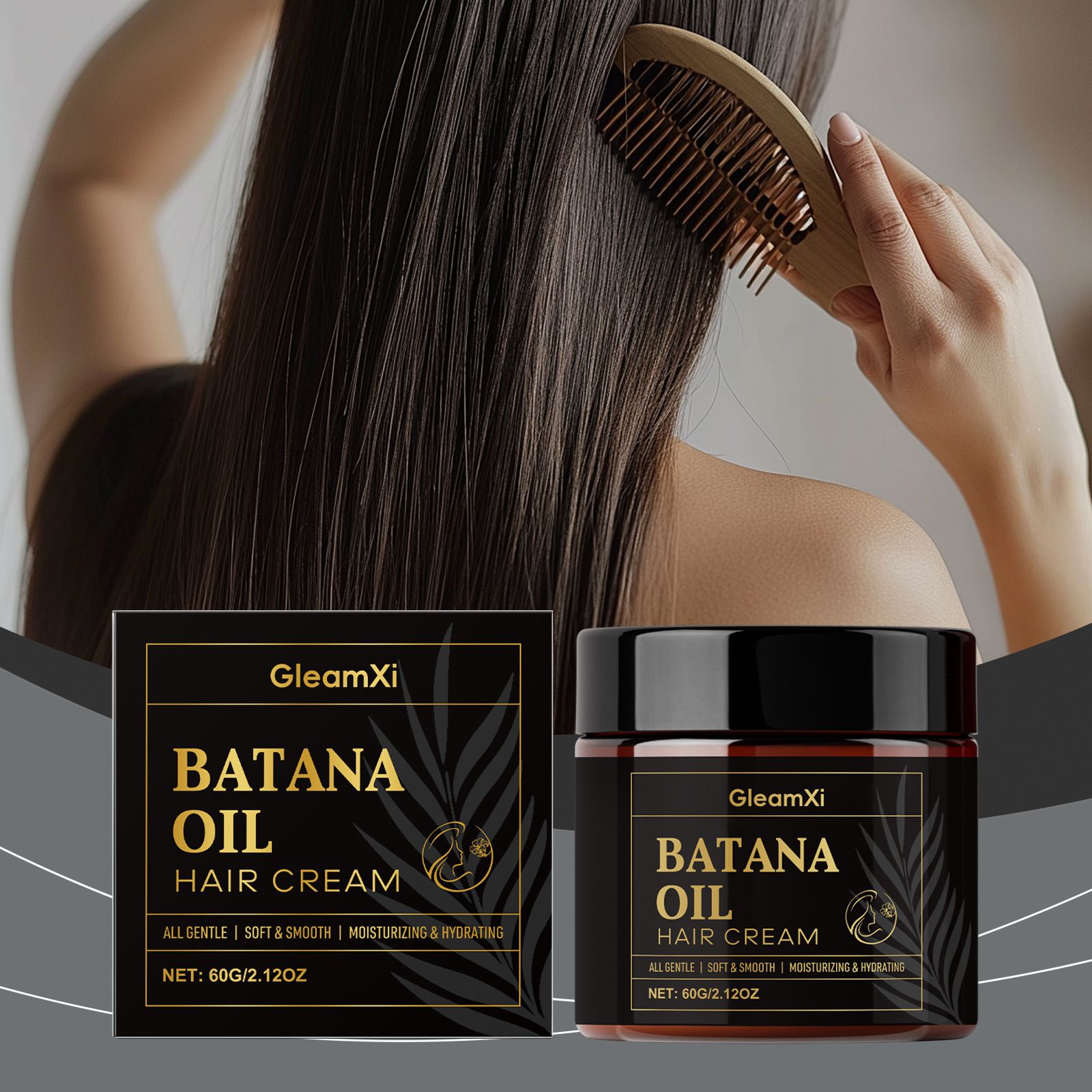 GleamXi Bata Na Hair Cream: A Gentle and Moisturizing Care for Frizzy, Lightweight Hair, Ideal for Daily Use