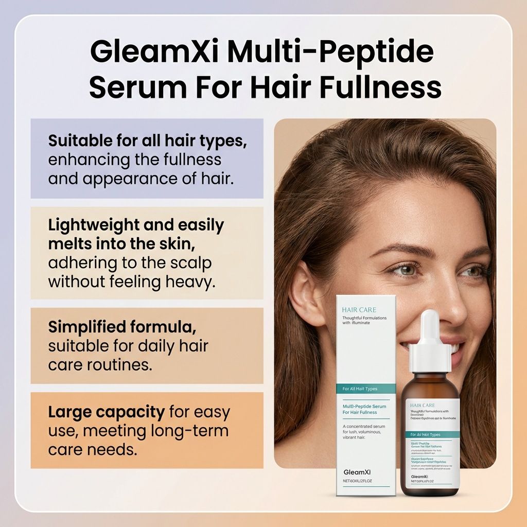 GleamXi Peptide Hair Essence Daily Scalp Massage Gentle Care Hair Silky Smooth Hair Essence
