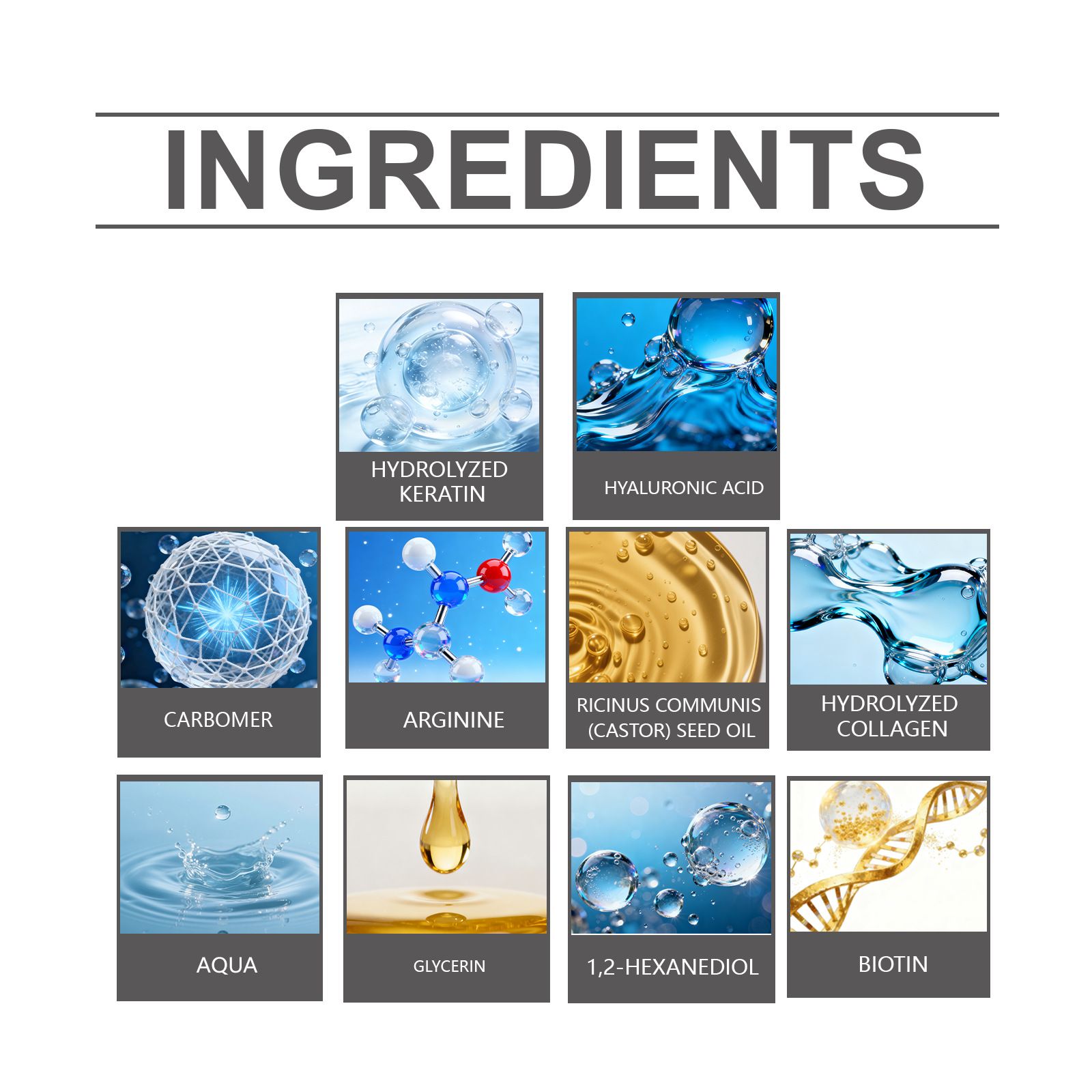 Collagen hair care essential oil, oil control and hydration, fluffy hair, contains plant-derived ingredients, suitable for all hair types, gentle care