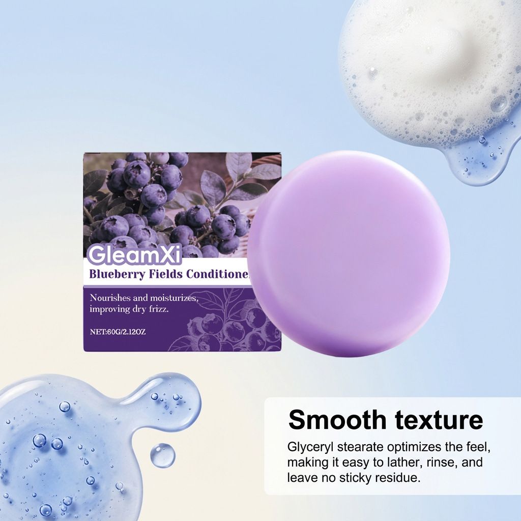 GleamXi Blueberry Countryside Hair Care Soap - Gentle, Nourishing, Cleansing, Natural, Fluffy Hair Care Soap for Scalp