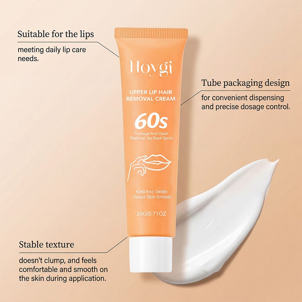 HOYGI Facial Gentle Hair Removal Cream - Gently Cleanses Facial Peach Fuzz, Refreshing and Delicate, Convenient Facial Hair Removal Cream