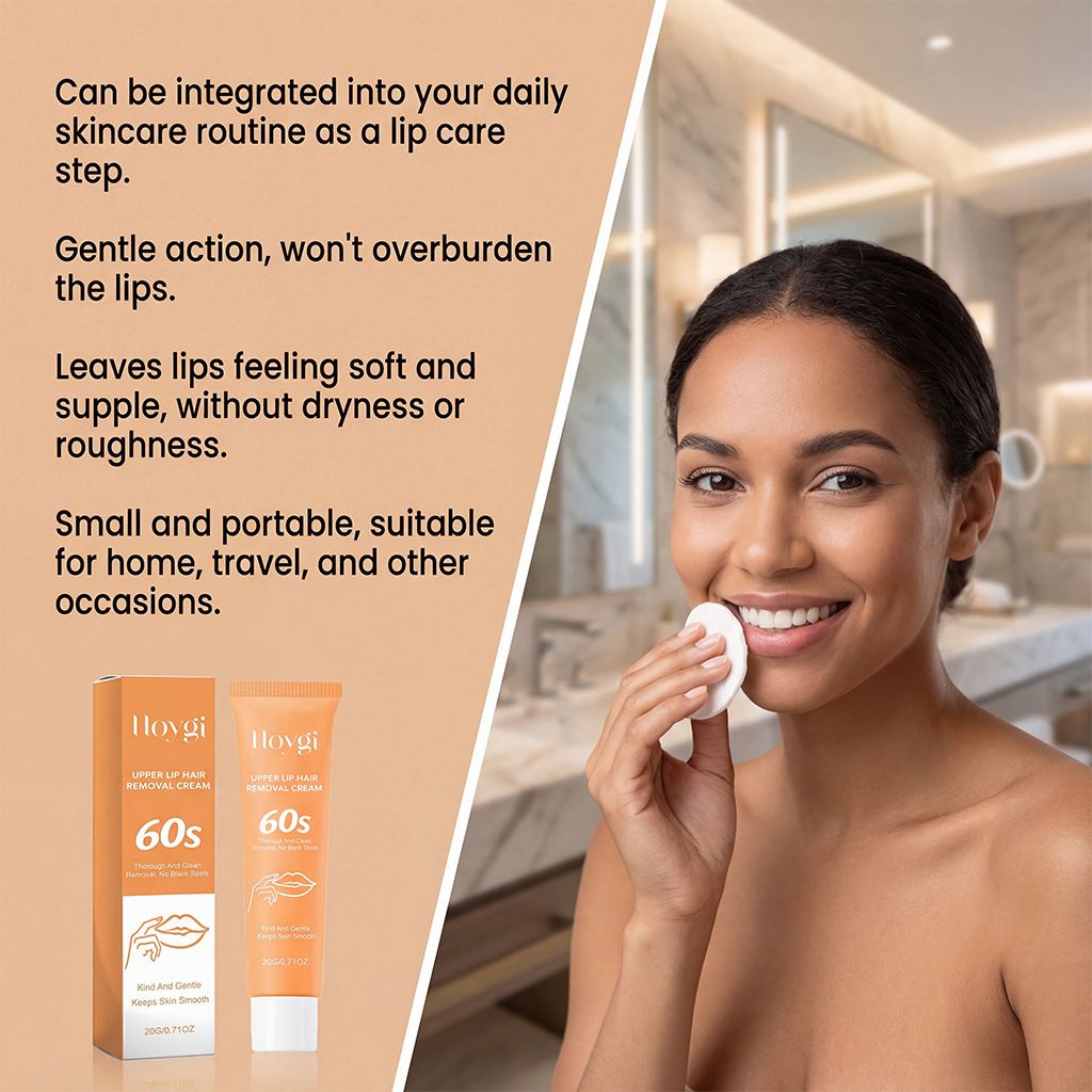 HOYGI Facial Gentle Hair Removal Cream - Gently Cleanses Facial Peach Fuzz, Refreshing and Delicate, Convenient Facial Hair Removal Cream