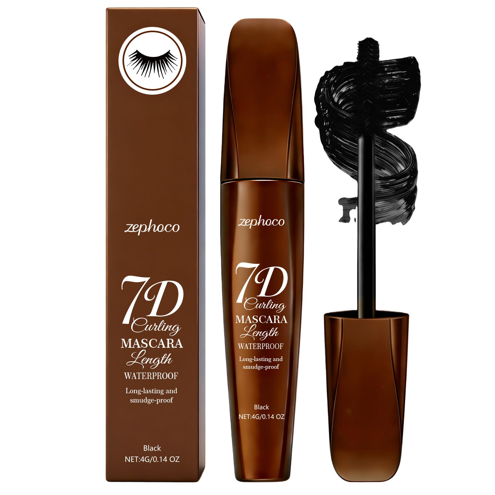 zephoco volumizing and curling mascara naturally enhances eyelashes, is not easy to smudge, and creates a silky, beautiful eye makeup look