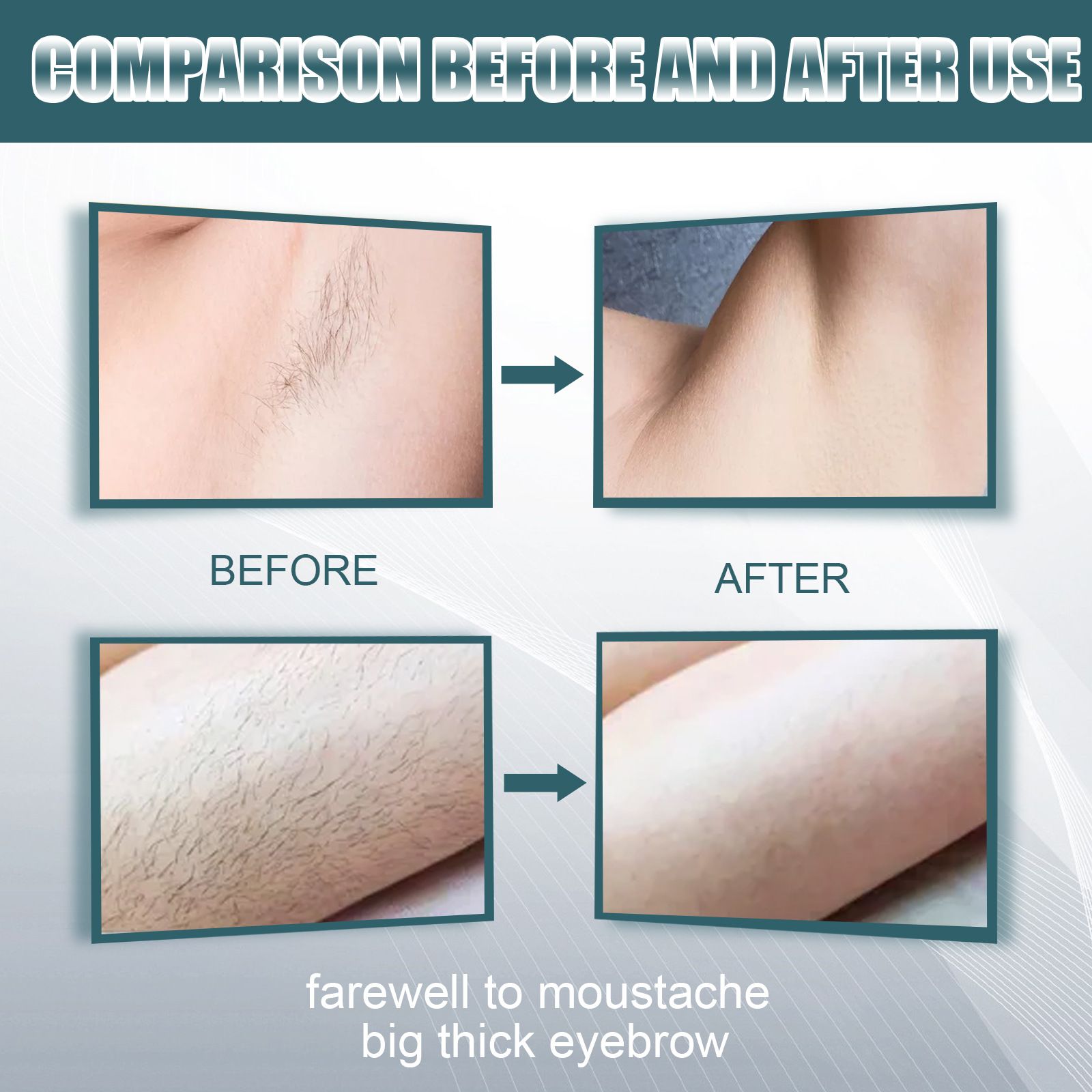 EELHOE Men's Hair Removal Cream, keeps the body clean without harming the skin, gentle and non-irritating for facial beard, underarm, leg, and chest hair