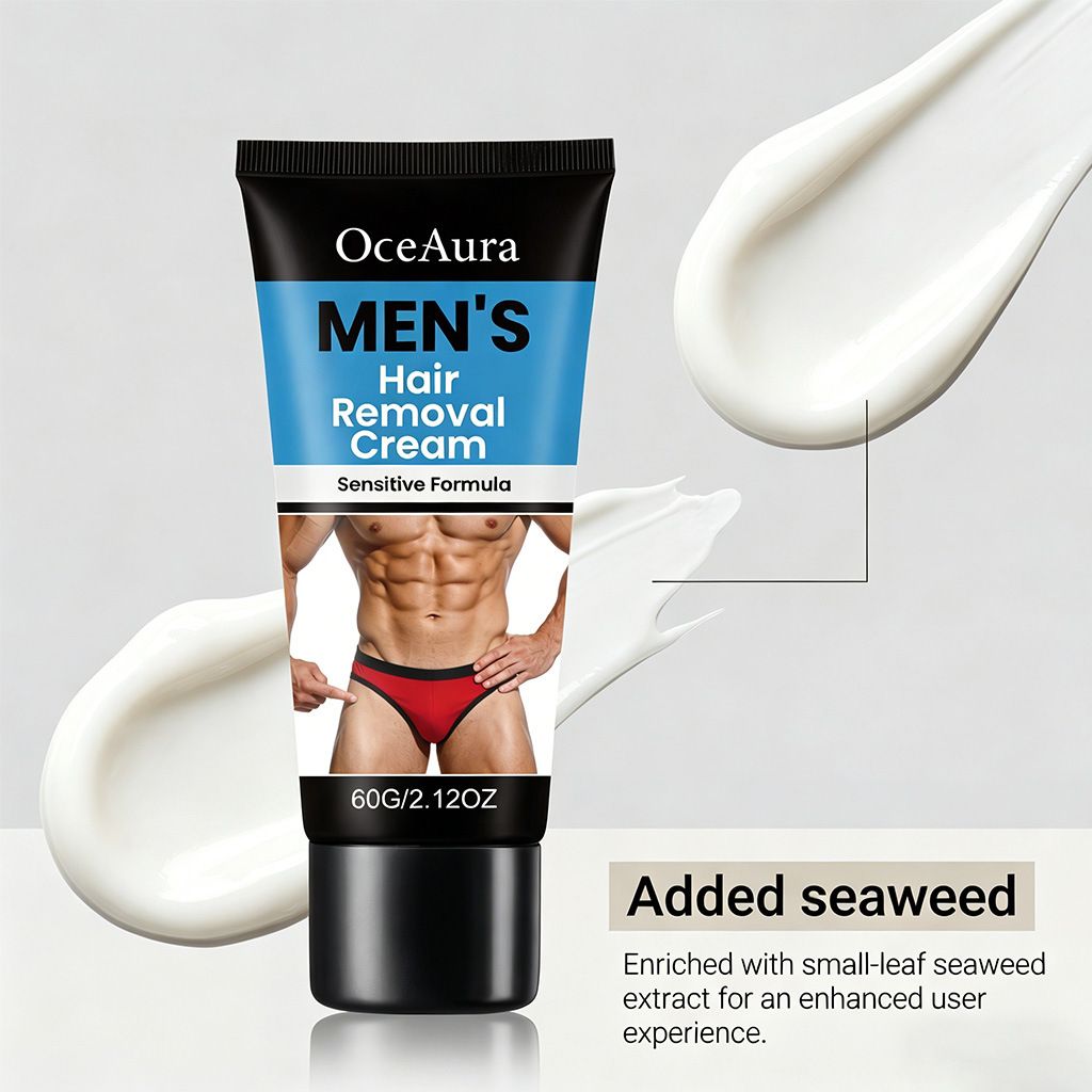 OCEAURA Men's Gentle Body Hair Care Cream Clean Skin, Fluffy Hair Moisturizing and Smooth Body Hair Care Cream