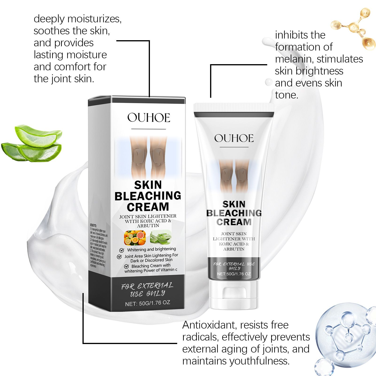 ouhoe Joint Care Cream Daily Gentle Care, Nourishing Massage for Elbows, Shoulders, and Neck, External Application Cream
