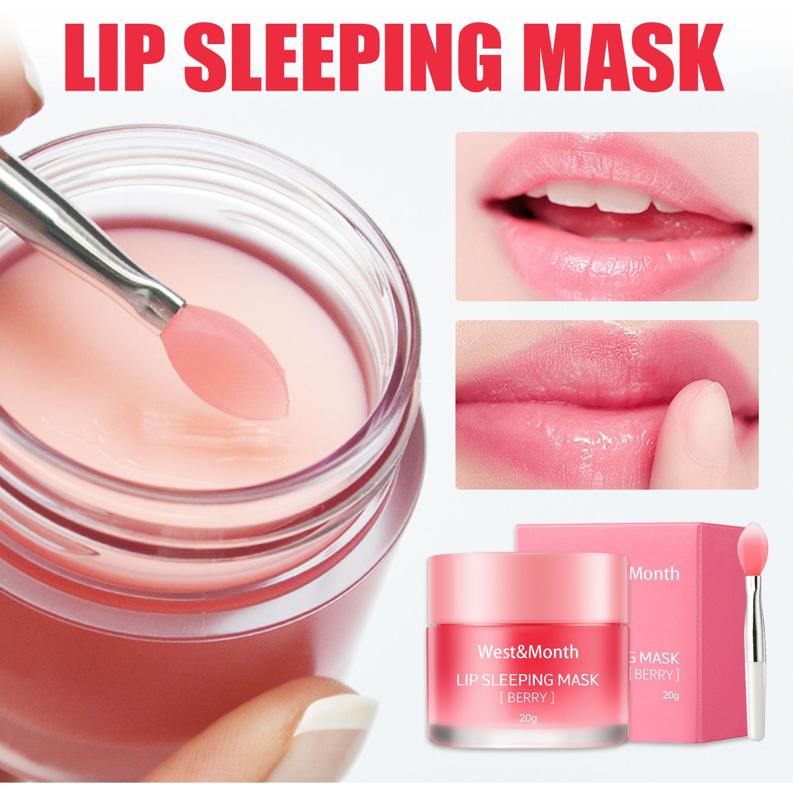 West&Month Jelly Lip Mask Moisturizes and Hydrates, Gently Cares for Lip Skin, Daily Nourishing Jelly Lip Mask
