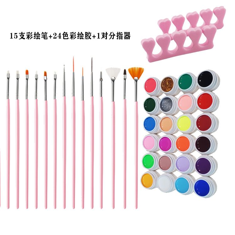 Limegirl Nail Glitter Set Including Crystal Extension Gel Nail Polish and Nail Art Tools