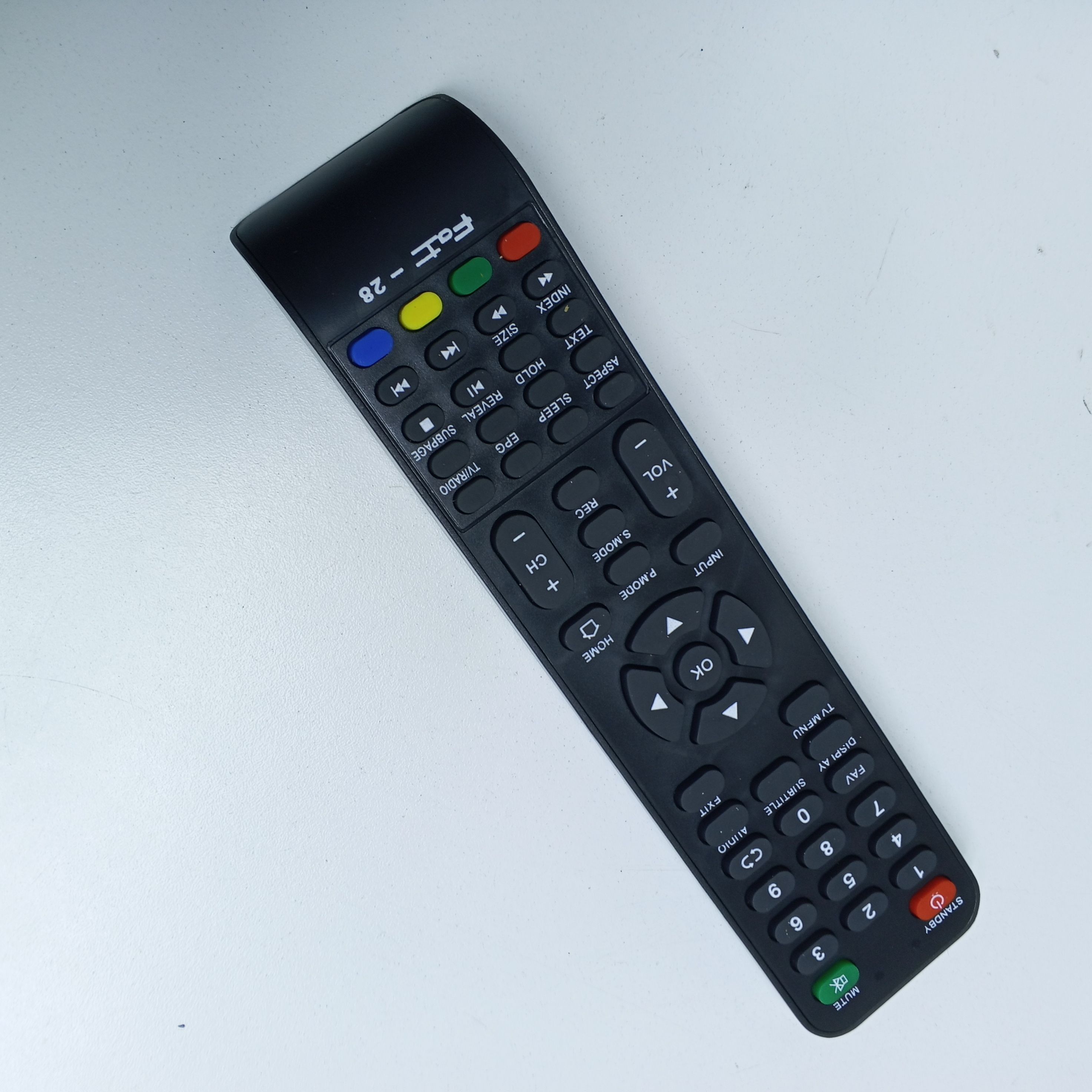 FAT 28 Universal Remote 
For: Tornado, vision &Mctv