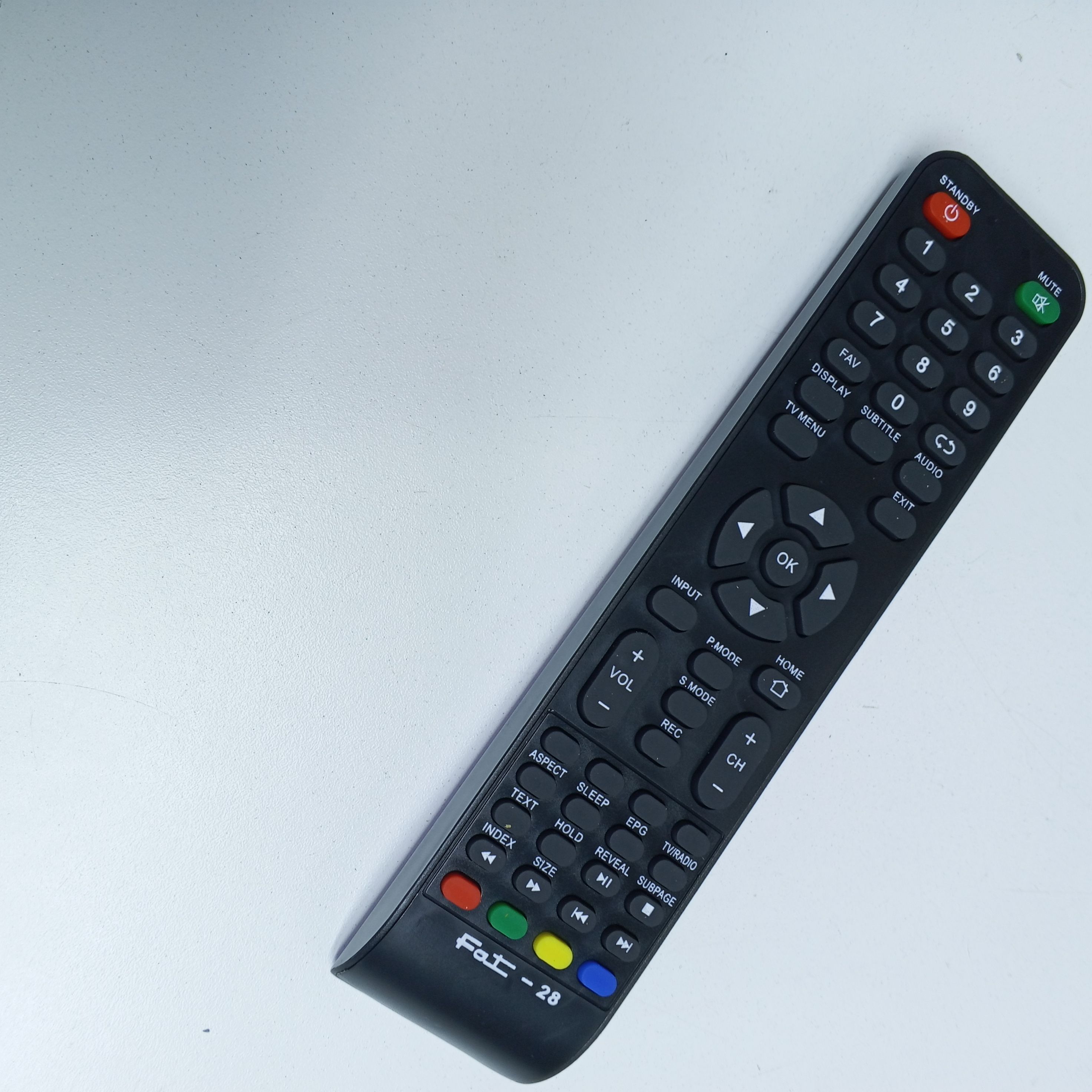 FAT 28 Universal Remote 
For: Tornado, vision &Mctv
