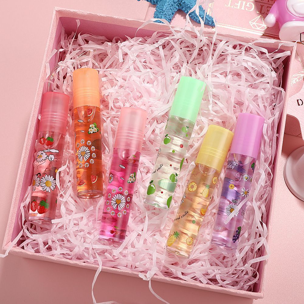 Lip Gloss Set Fruit Flavored Roll On Rollerball Lip Oil Transparent Plumping Lip Gloss for Teens and Kids  B2-811 view 3