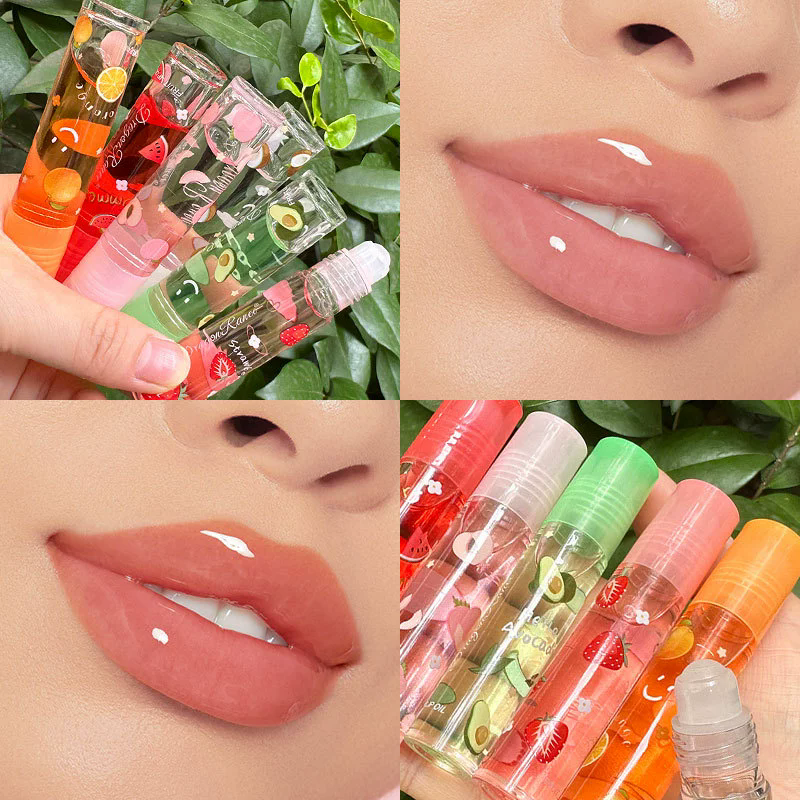 Lip Gloss Set Fruit Flavored Roll On Rollerball Lip Oil Transparent Plumping Lip Gloss for Teens and Kids  B2-811 view 2