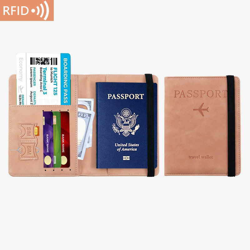 Portable Ultra-thin Multi-function Document Package Passport Covers RFID Leather Passport Bag Passport Holder C-656