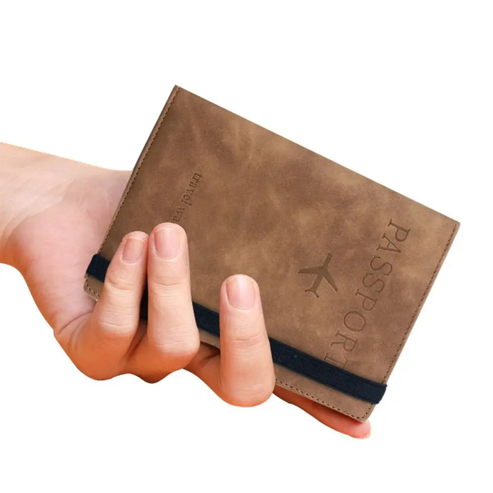 Portable Ultra-thin Multi-function Document Package Passport Covers RFID Leather Passport Bag Passport Holder C-656