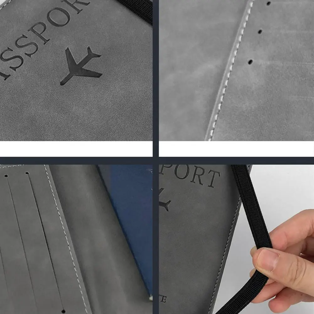 Portable Ultra-thin Multi-function Document Package Passport Covers RFID Leather Passport Bag Passport Holder C-656