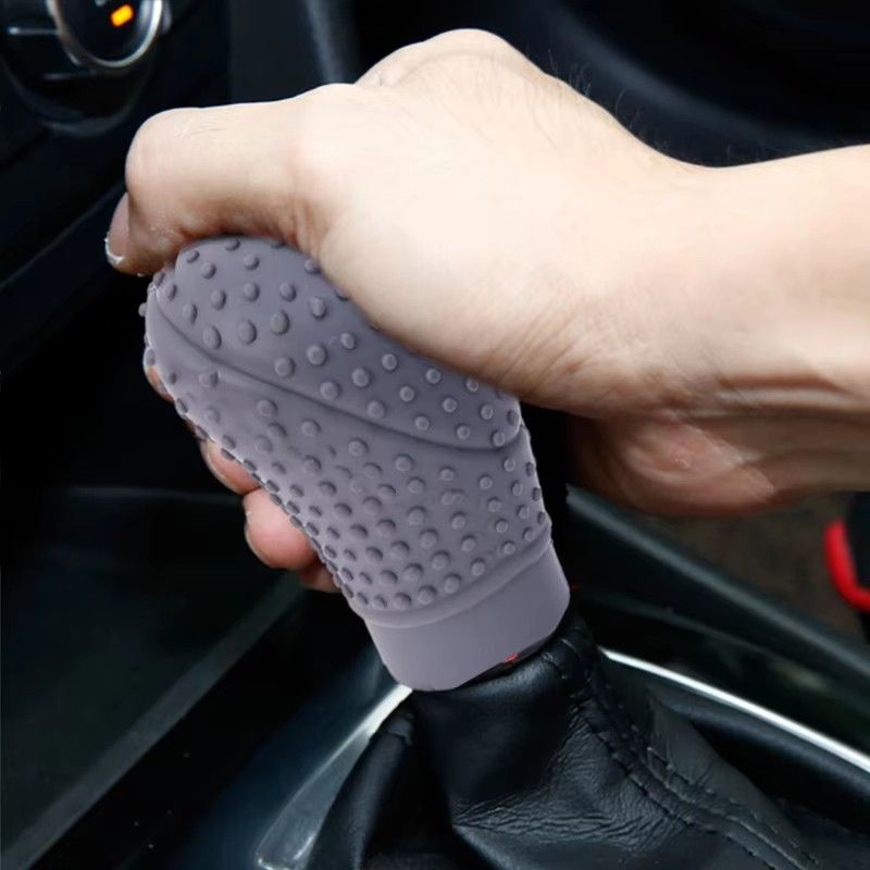 Car Gear Shift Knob Silicone Cover Universal Gear Rod Protect Case Dustproof WaterProof Lever Handle Skin Nonslip Manual Shifter C-381