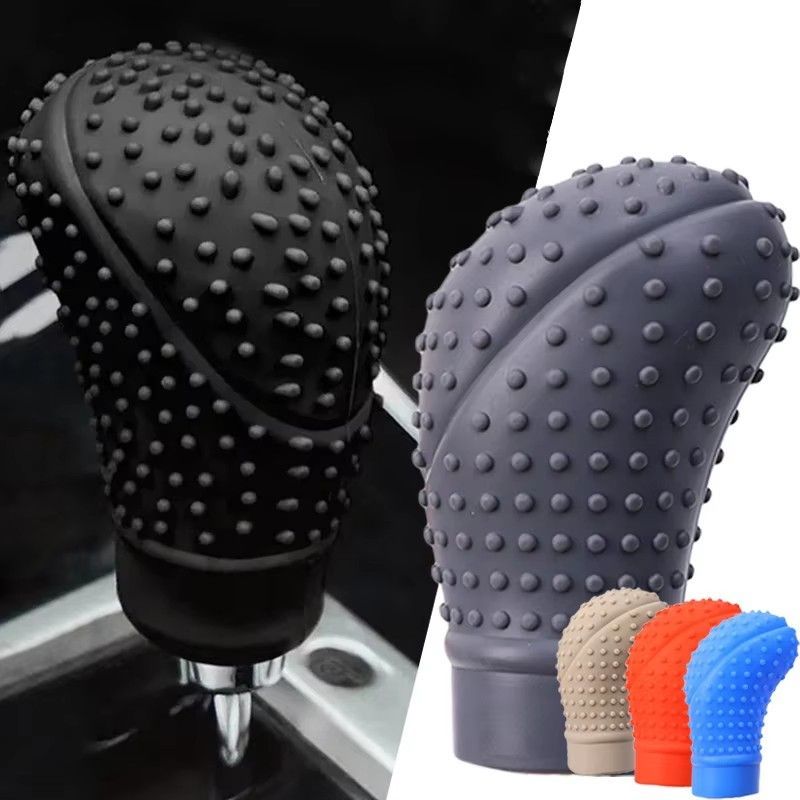 Car Gear Shift Knob Silicone Cover Universal Gear Rod Protect Case Dustproof WaterProof Lever Handle Skin Nonslip Manual Shifter C-381