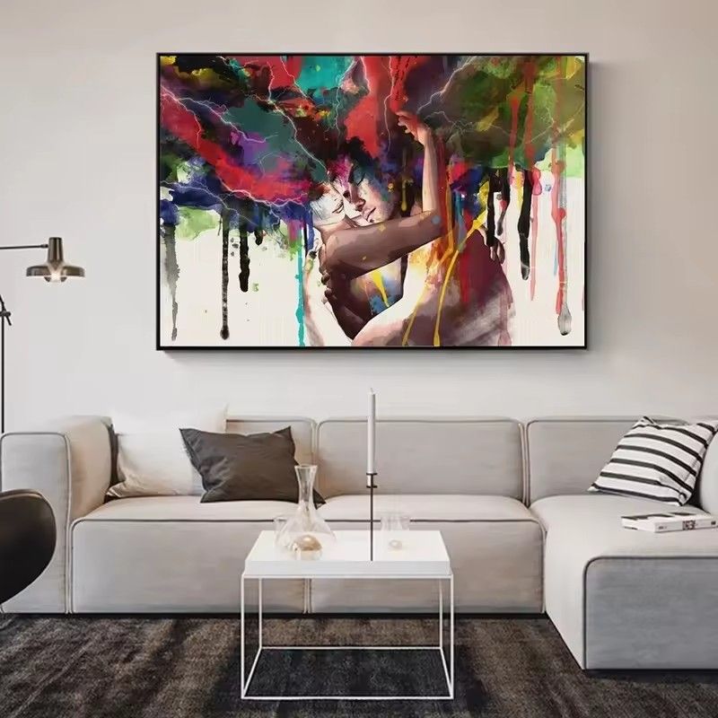 Abstract Canvas Art Wall Paintings Couple Of Lover Modern Wall Posters And Prints Portrait Canvas Prints For Living Room Cuadros