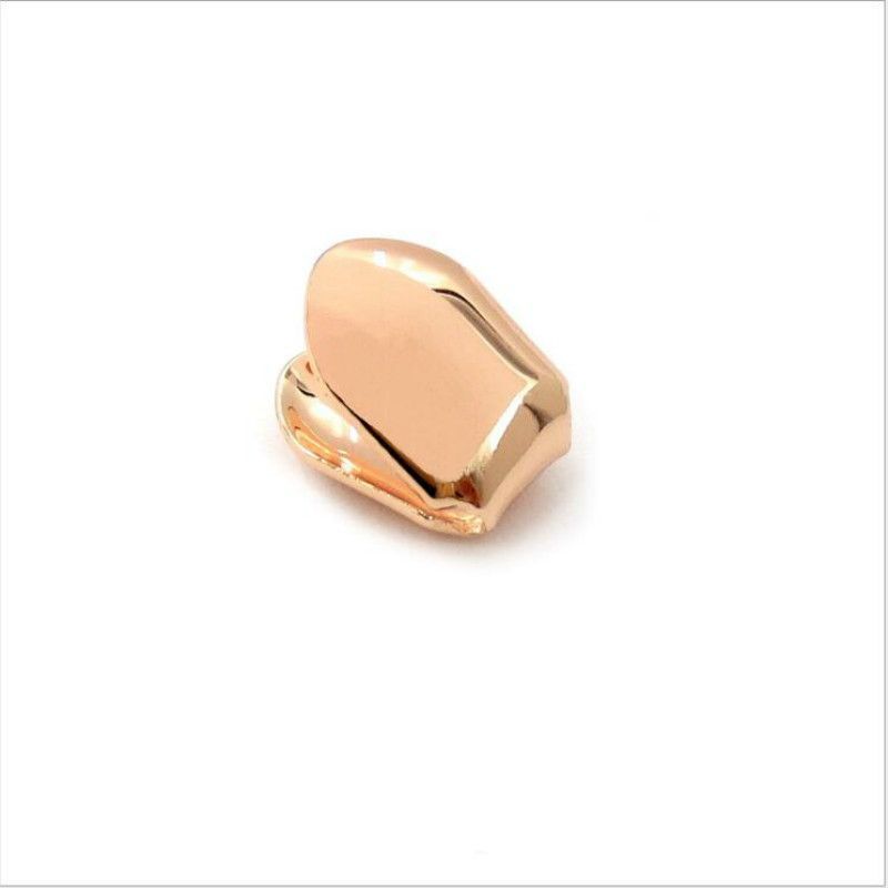 1 pcs unique golden hip hop shiny gold tooth color hip hop single tooth cover bottom barbecue jewelry gift bling custom teeth SP-37
